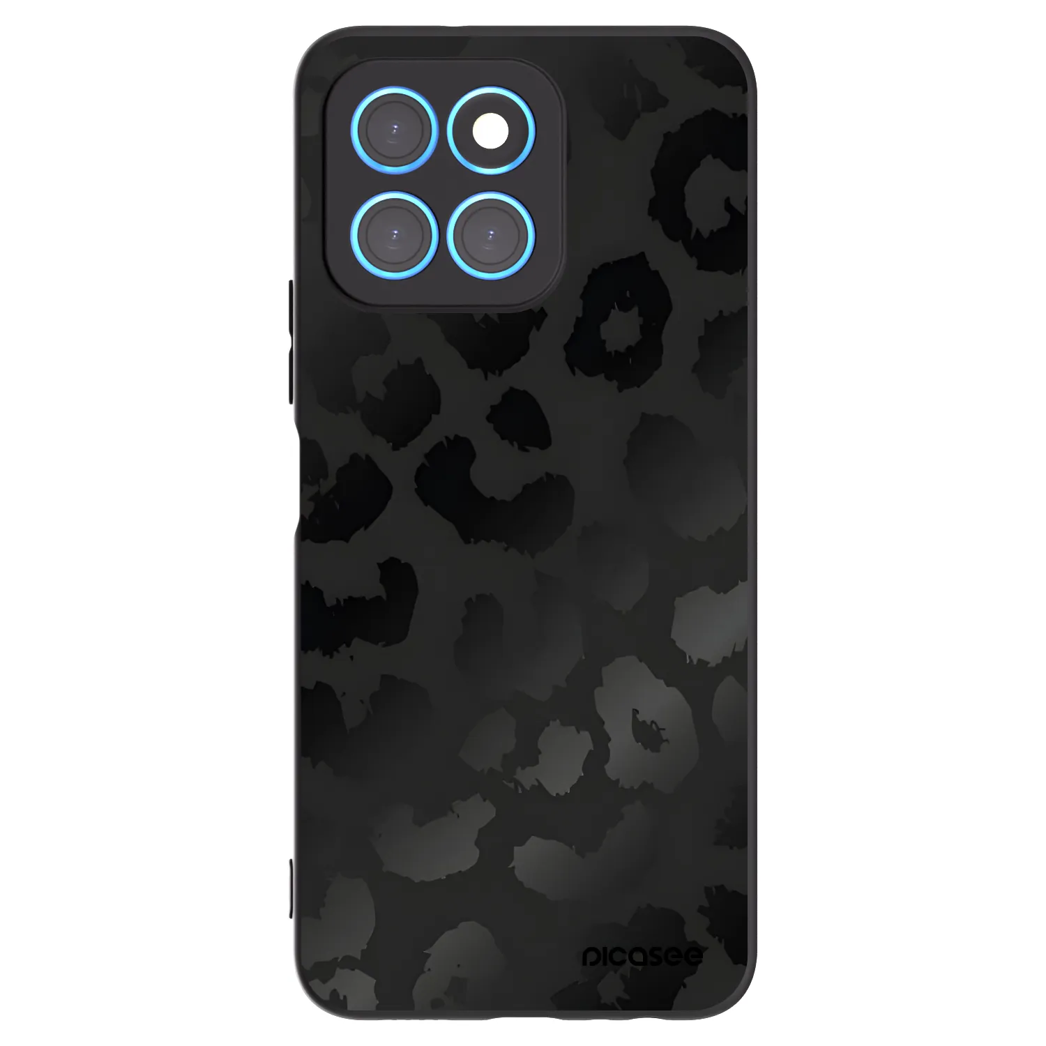 Picasee Μαύρη θήκη σιλικόνης για Honor X8 5G - Midnight Leopard