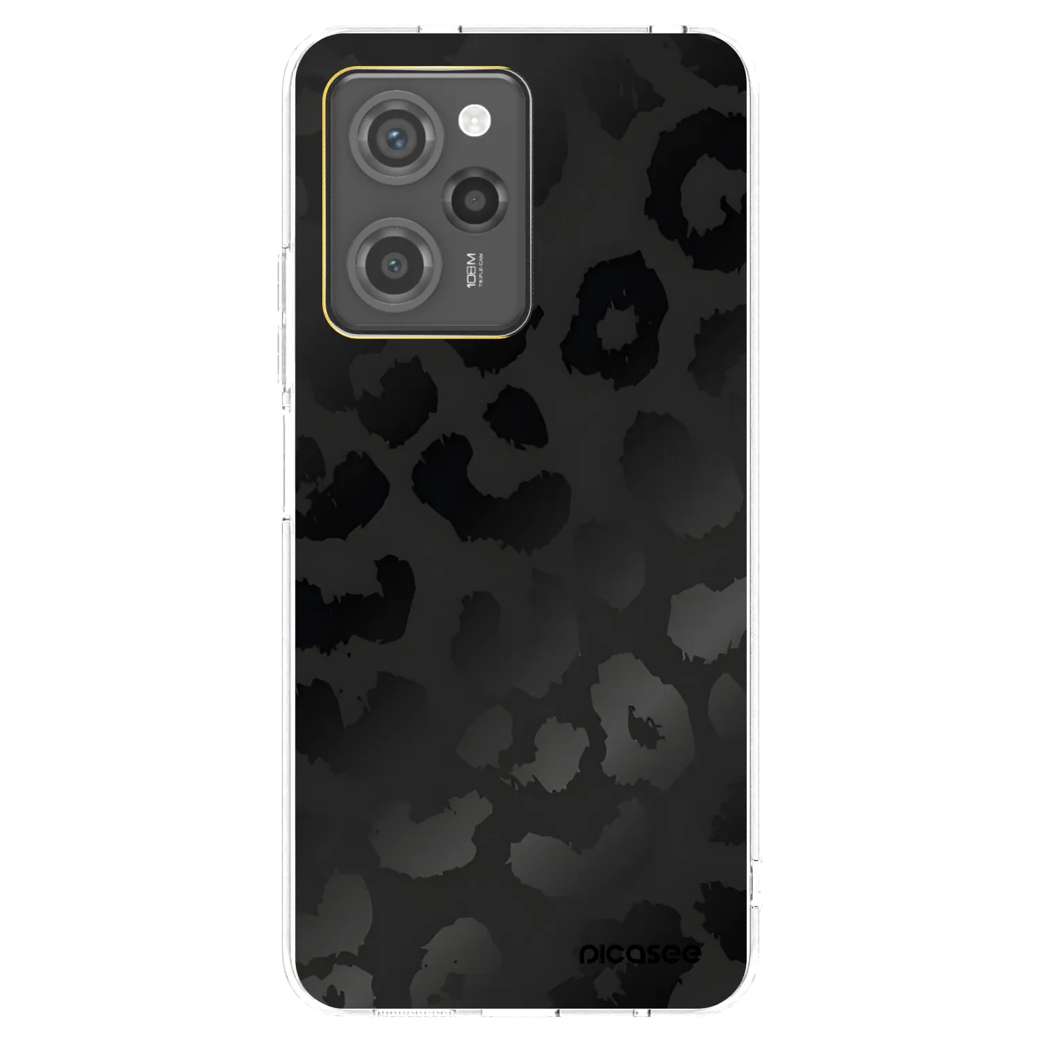 Picasee Μαύρη θήκη σιλικόνης για Xiaomi Poco X5 Pro - Midnight Leopard