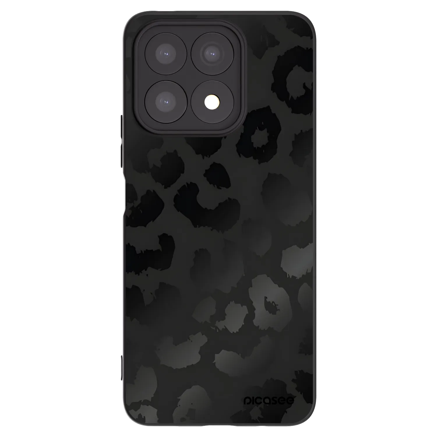 Picasee Μαύρη θήκη σιλικόνης για Honor X8a - Midnight Leopard
