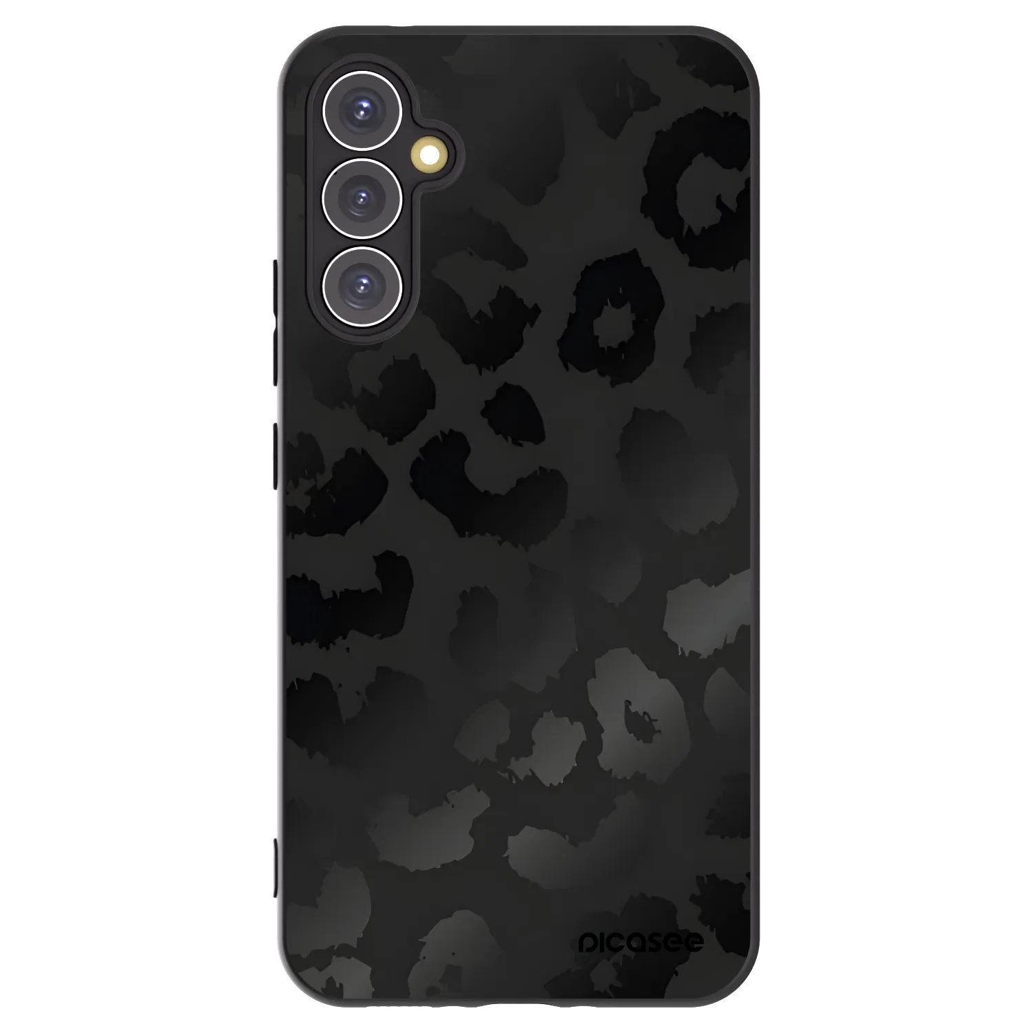 Picasee Μαύρη θήκη σιλικόνης για Samsung Galaxy A34 5G A346B - Midnight Leopard