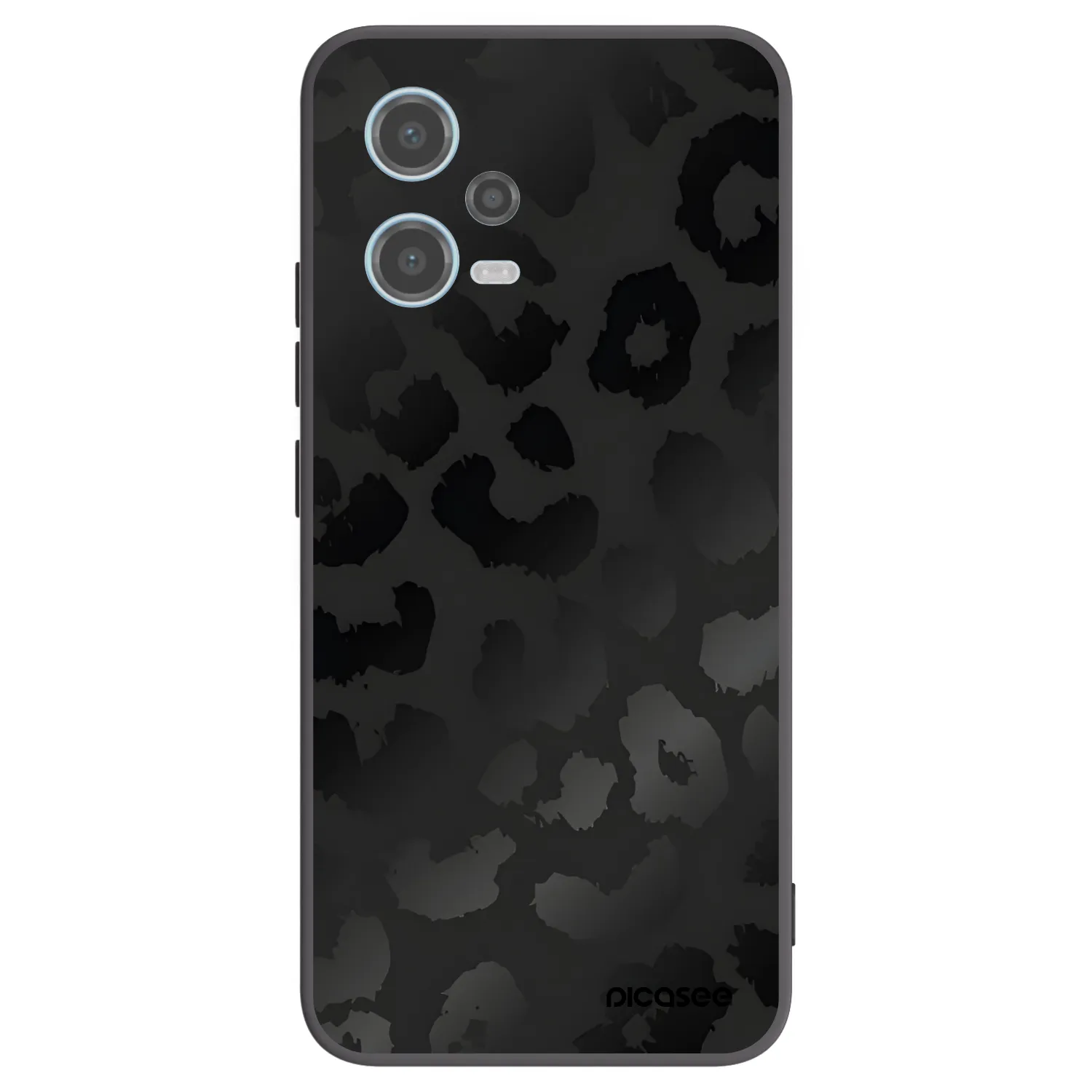 Picasee Μαύρη θήκη σιλικόνης για Xiaomi Redmi Note 12 5G - Midnight Leopard