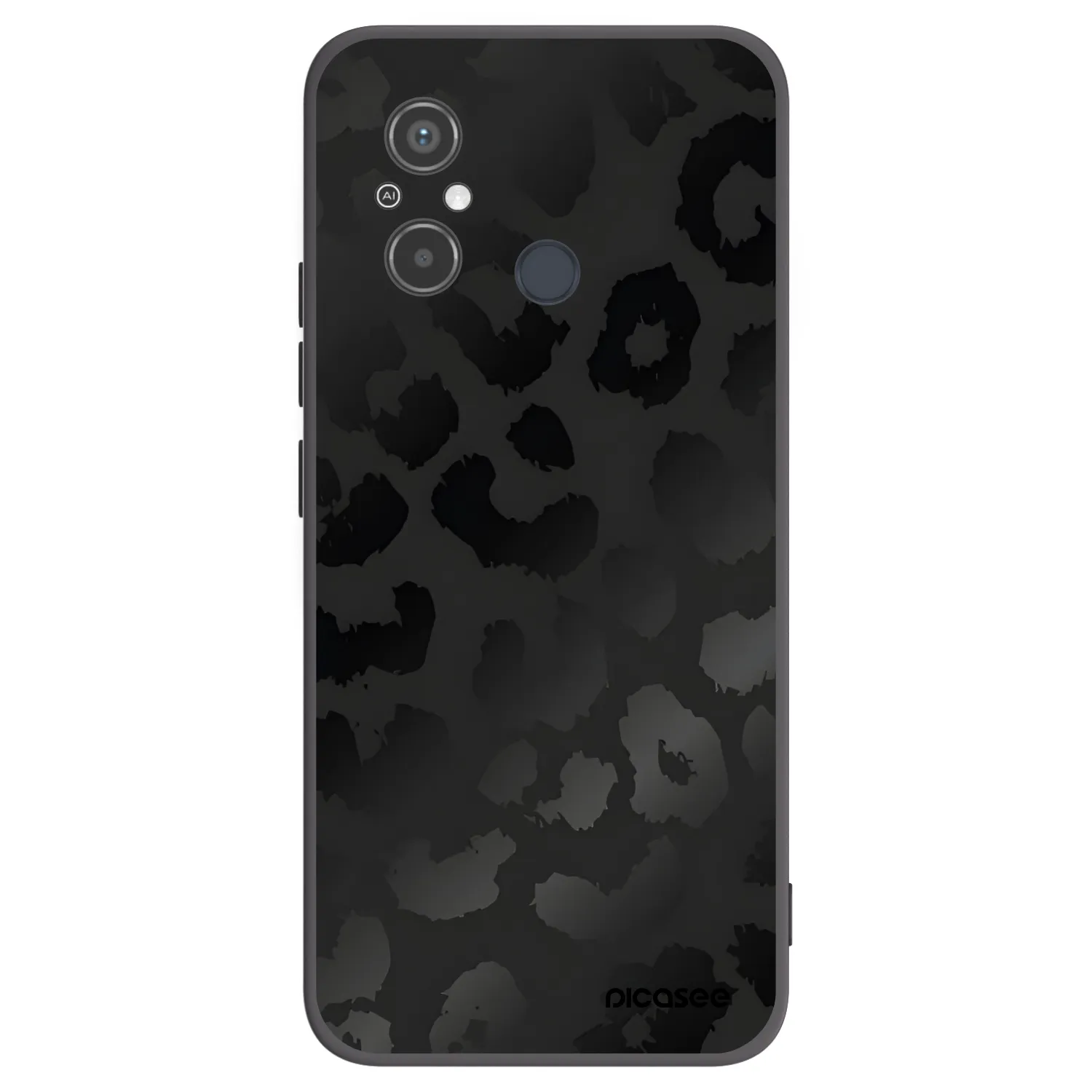 Picasee Μαύρη θήκη σιλικόνης για Xiaomi Redmi 12C - Midnight Leopard