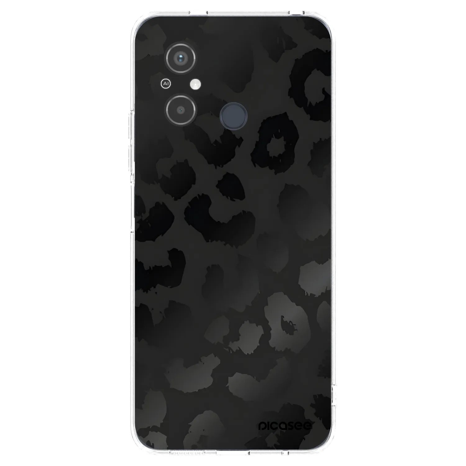 Picasee διαφανής θήκη σιλικόνης Xiaomi Redmi 12C - Midnight Leopard