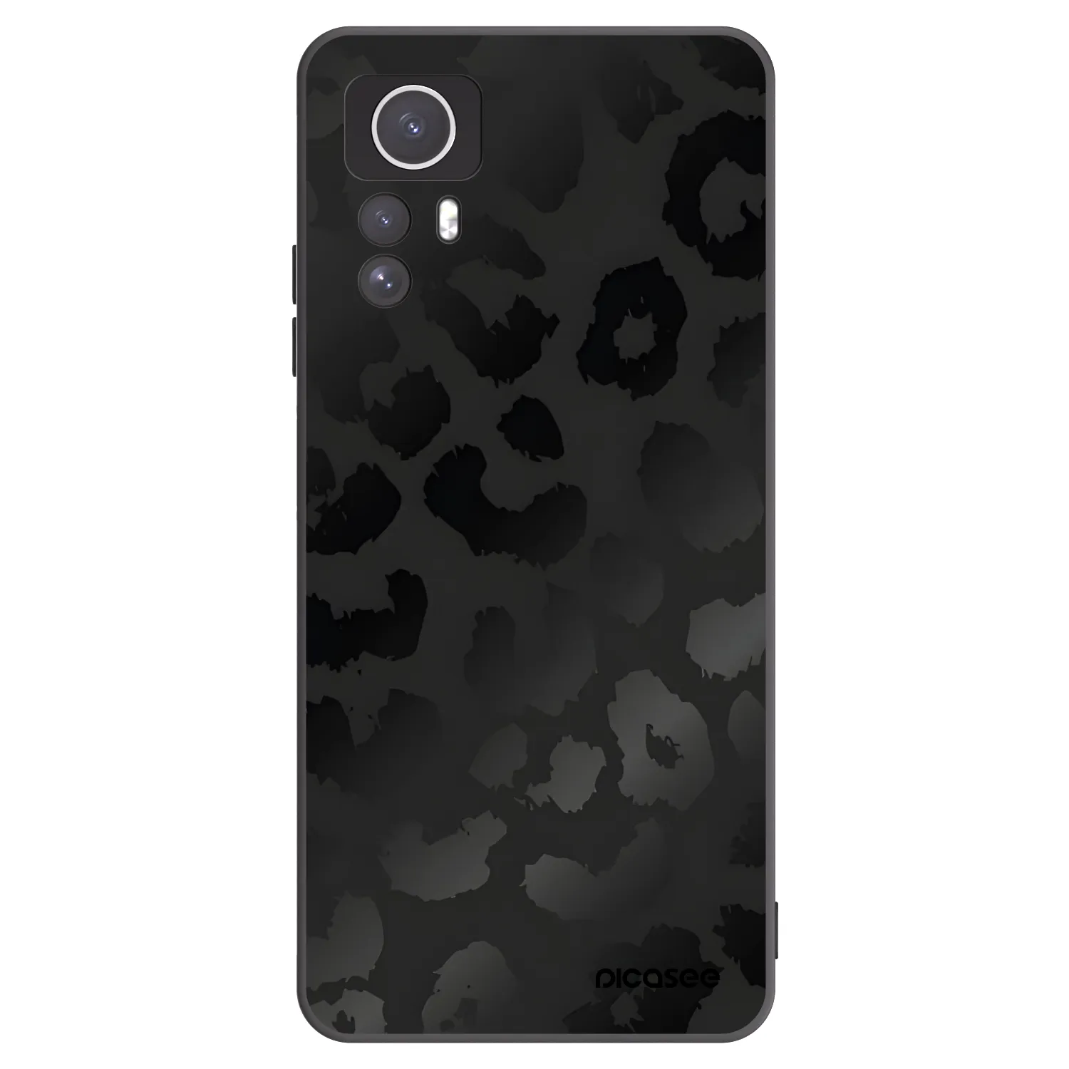 Picasee Μαύρη θήκη σιλικόνης για Xiaomi Redmi Note 12S - Midnight Leopard