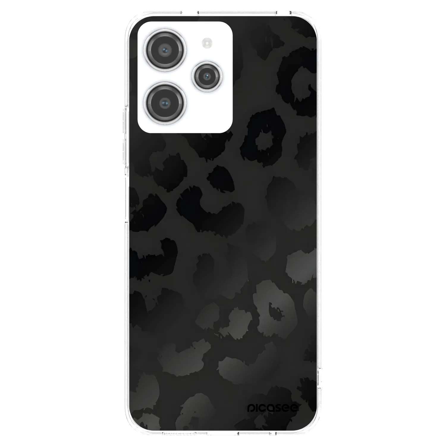 Picasee διαφανής θήκη σιλικόνης Xiaomi Redmi 12 4G - Midnight Leopard