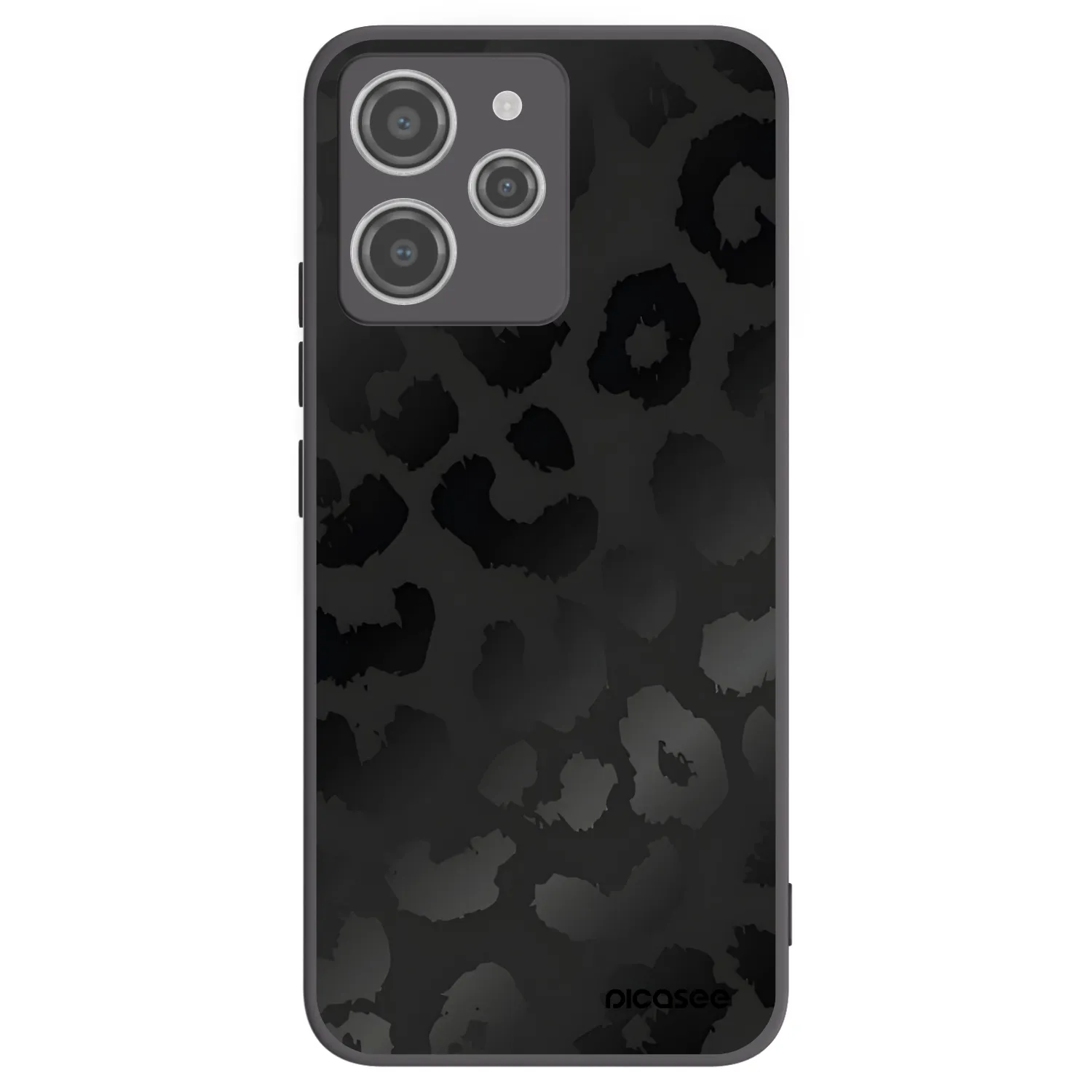 Picasee Μαύρη θήκη σιλικόνης για Xiaomi Redmi 12 4G - Midnight Leopard