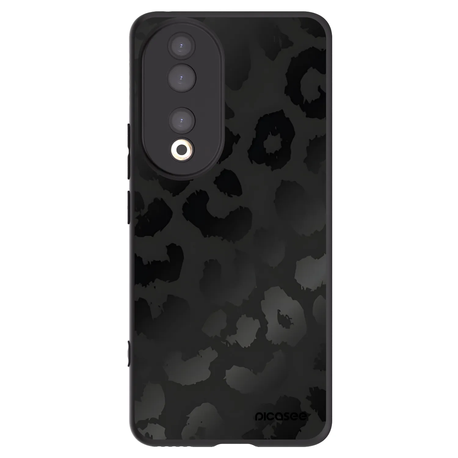 Picasee Μαύρη θήκη σιλικόνης για Honor 90 5G - Midnight Leopard