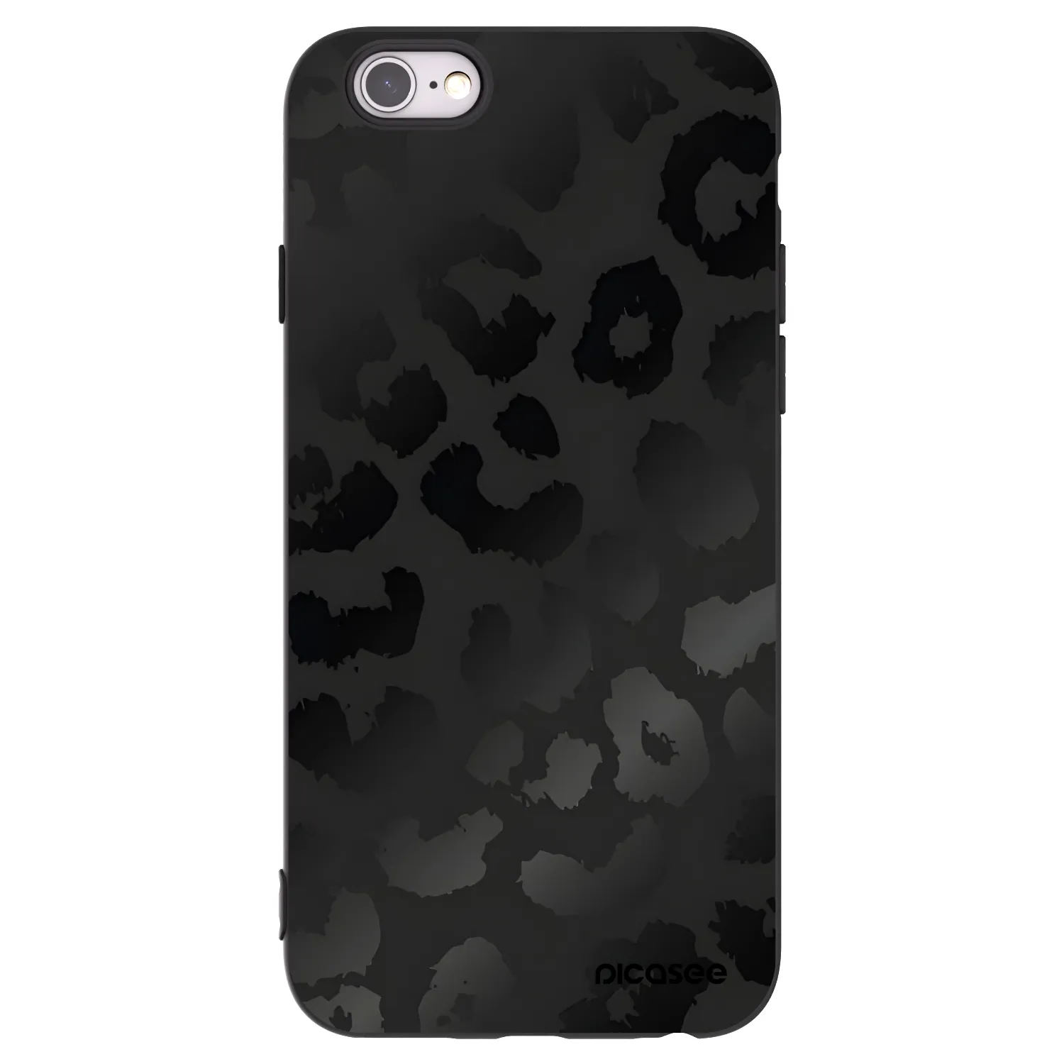Picasee Μαύρη θήκη σιλικόνης για Apple iPhone 6/6S - Midnight Leopard
