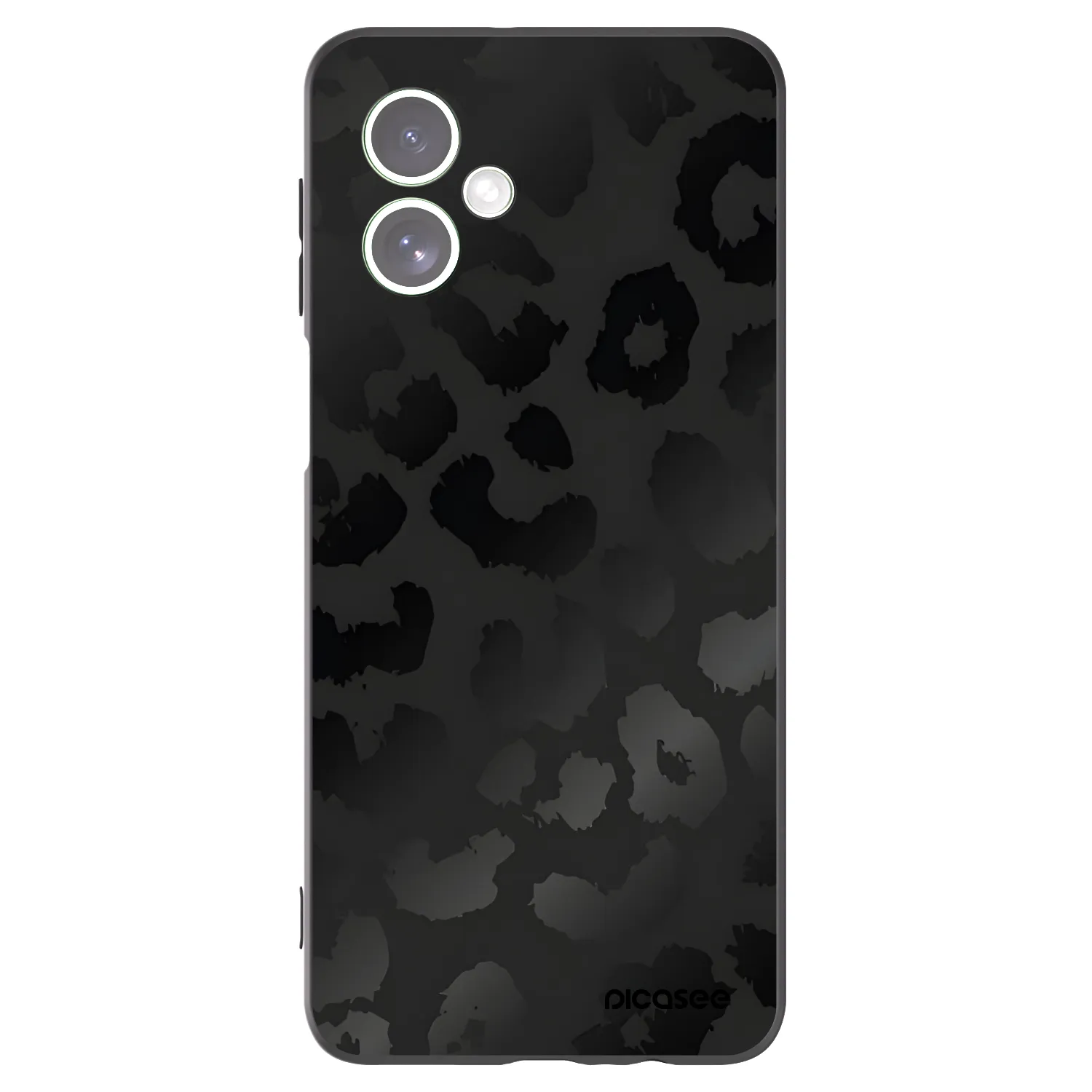 Picasee Μαύρη θήκη σιλικόνης για Motorola Moto G54 5G - Midnight Leopard