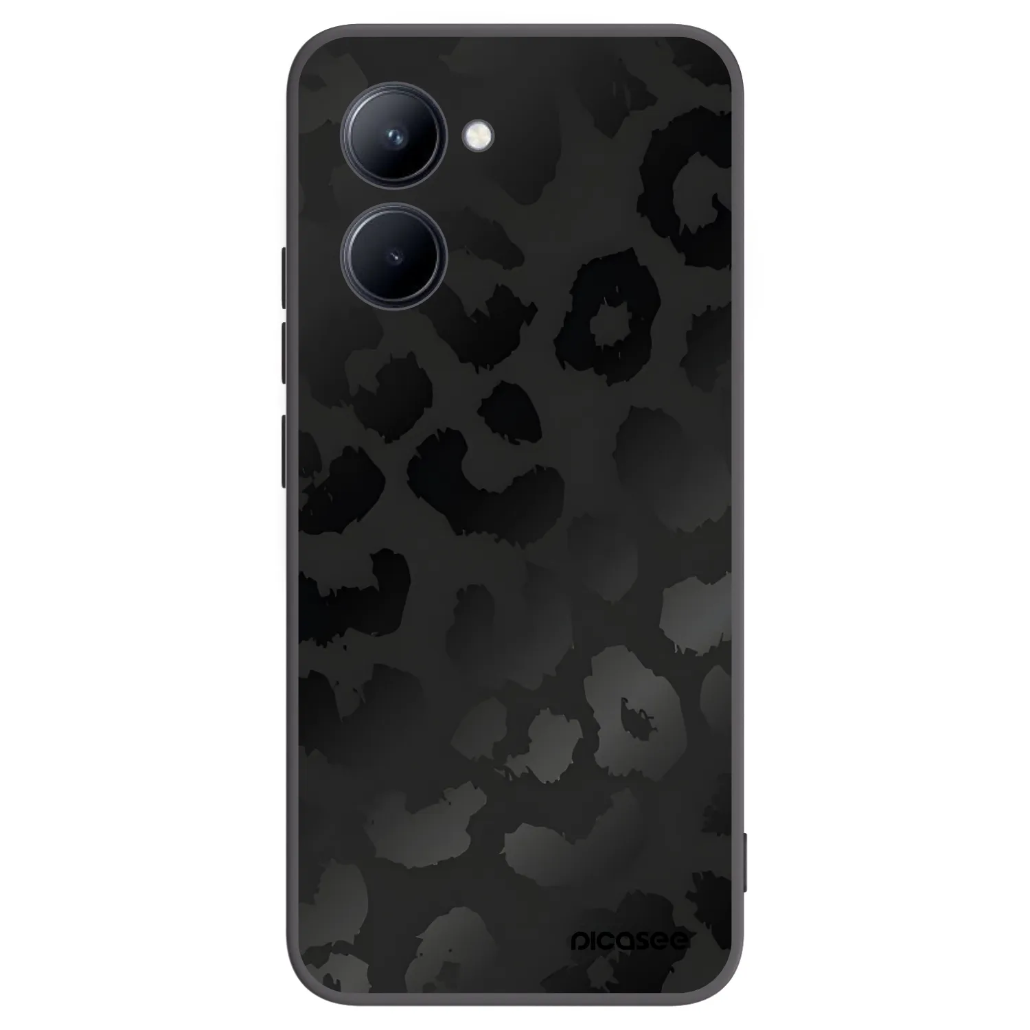 Picasee Μαύρη θήκη σιλικόνης για Realme C33 (2023) - Midnight Leopard