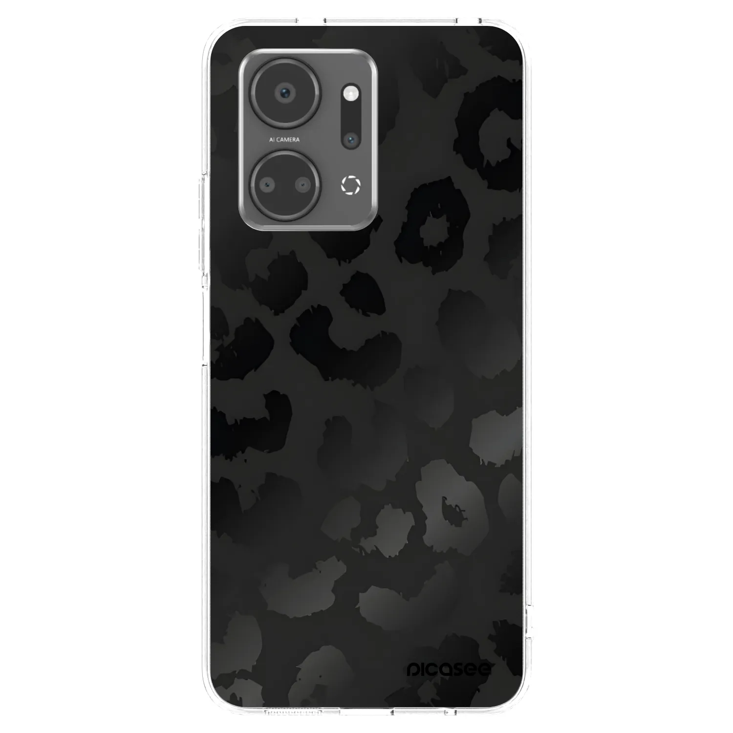 Picasee διαφανής θήκη σιλικόνης Honor X7a - Midnight Leopard