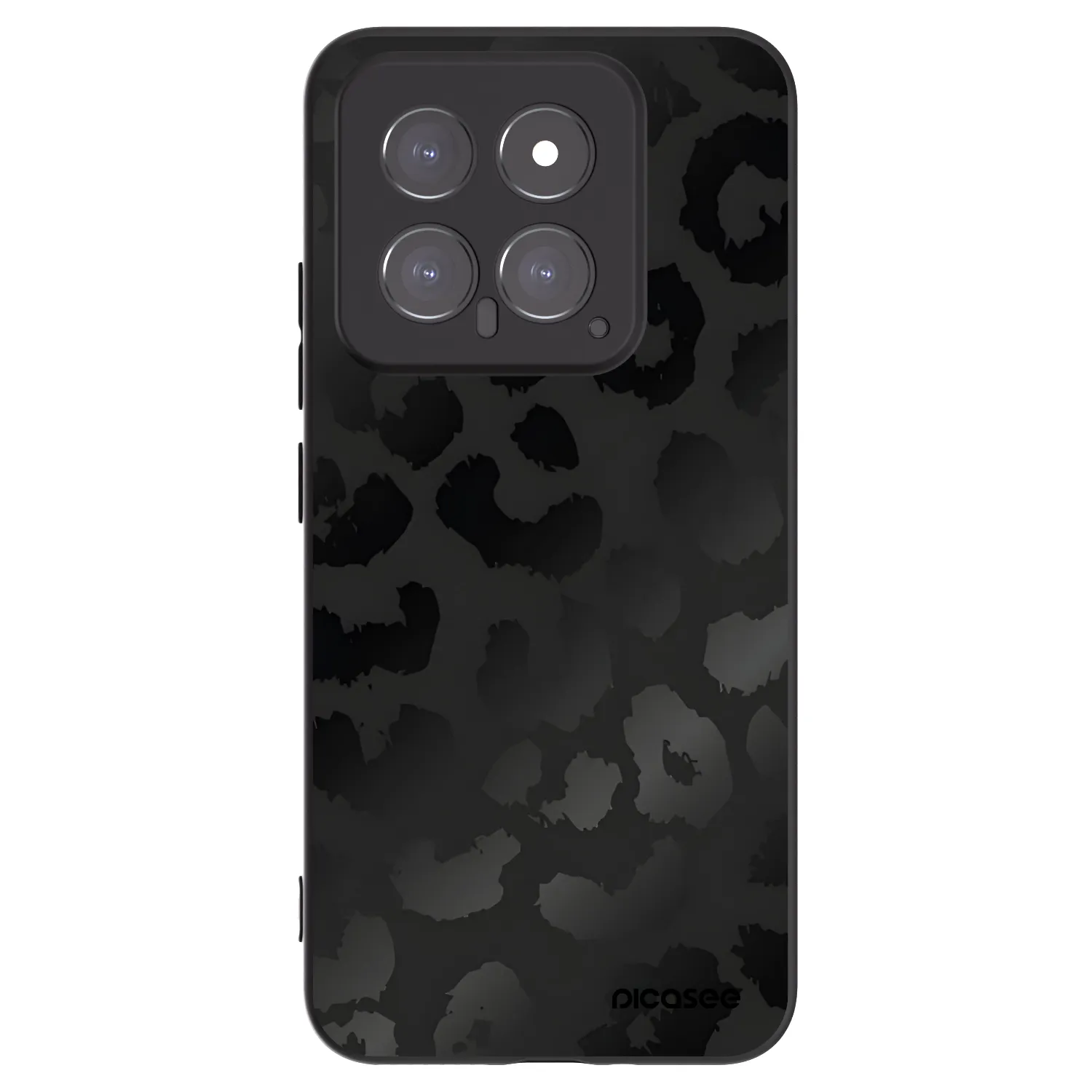 Picasee Μαύρη θήκη σιλικόνης για Xiaomi 14 - Midnight Leopard