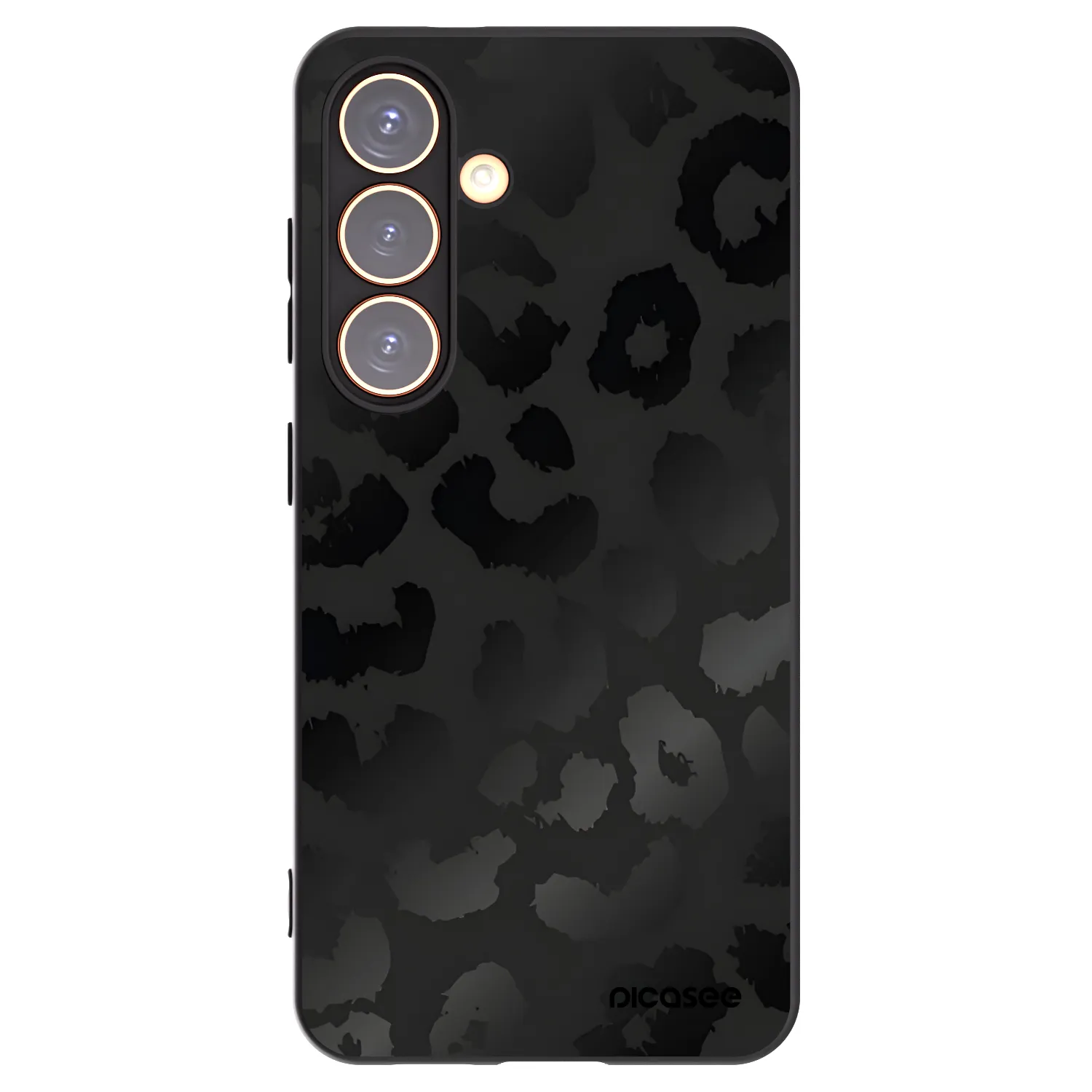 Picasee Μαύρη θήκη σιλικόνης για Samsung Galaxy S24 S921B 5G - Midnight Leopard