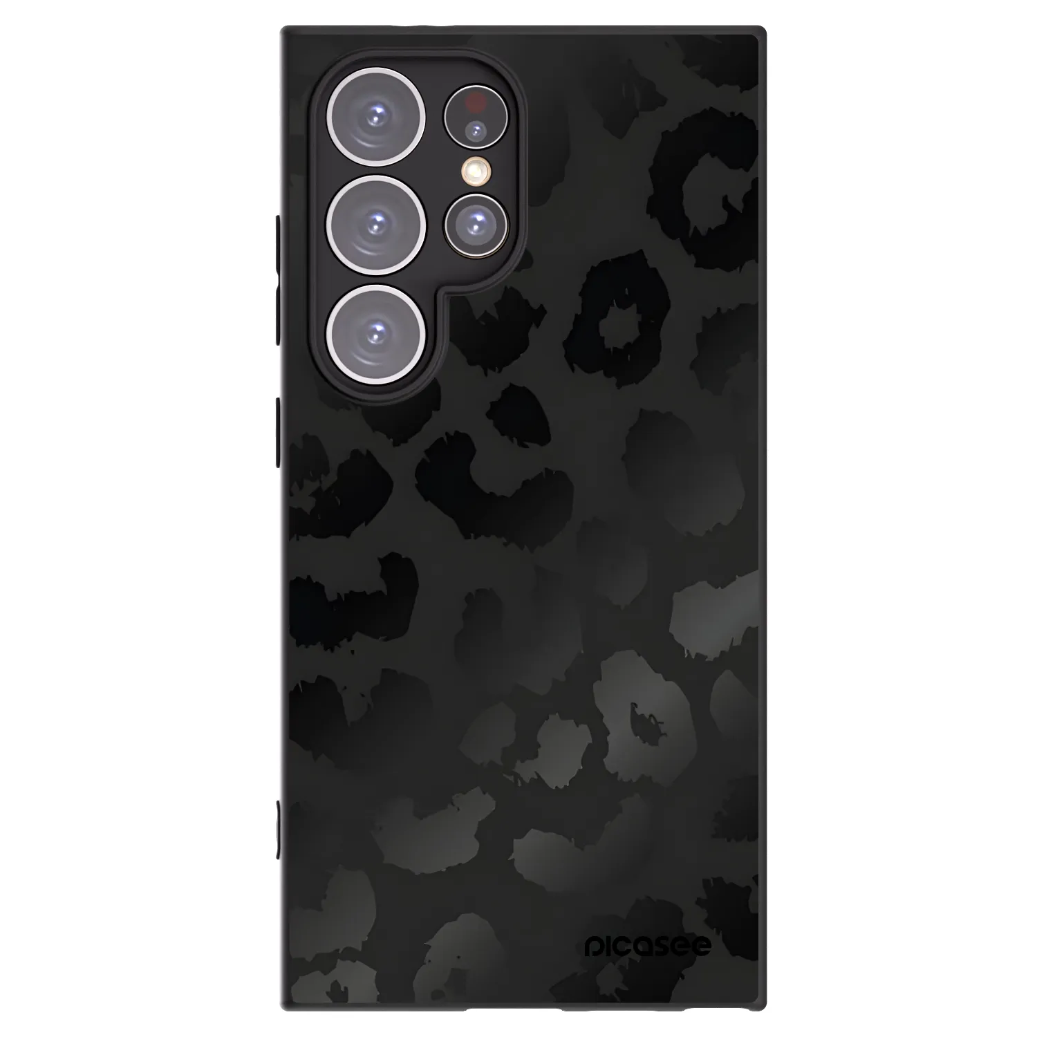 Picasee Μαύρη θήκη σιλικόνης για Samsung Galaxy S24 Ultra S928B 5G - Midnight Leopard