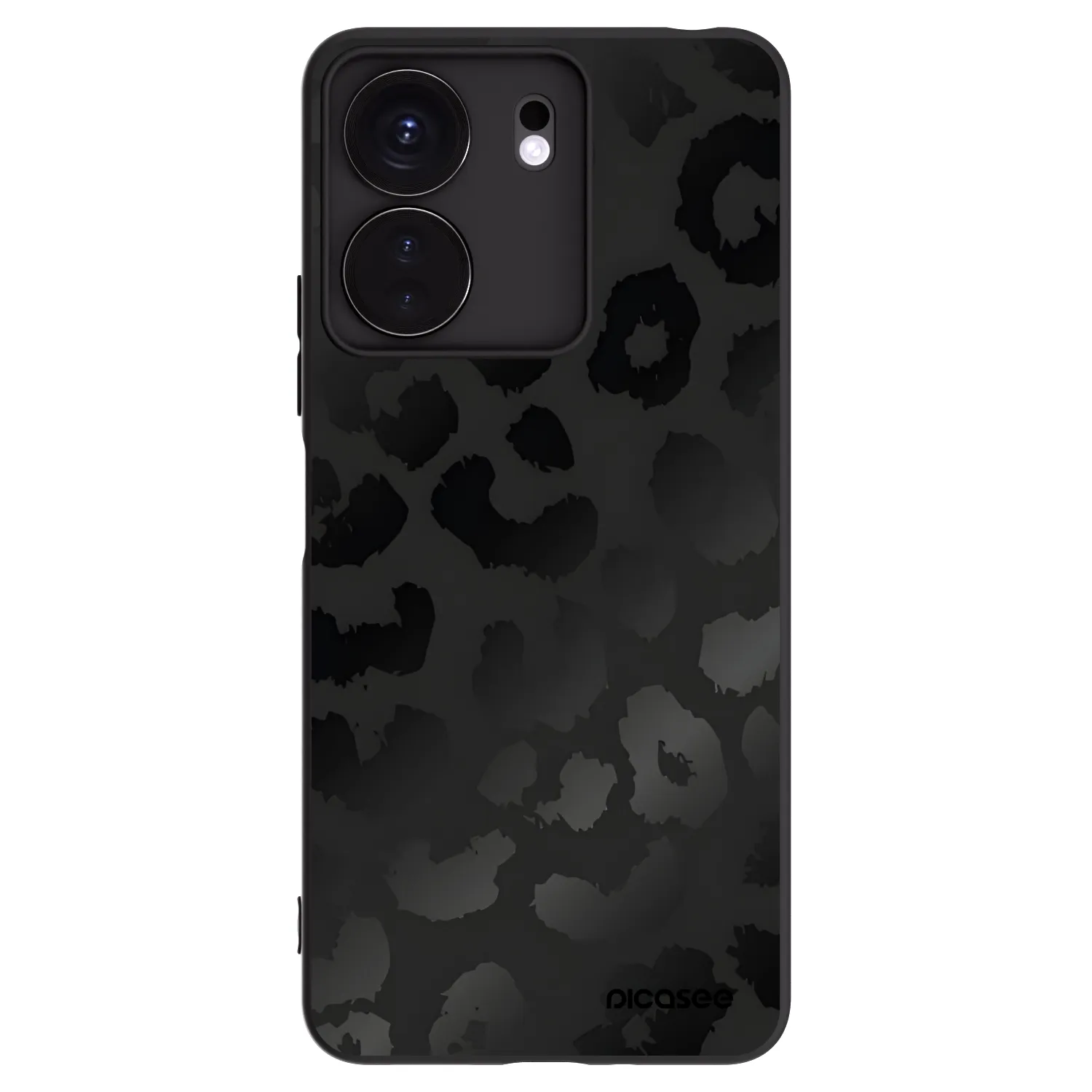 Picasee Μαύρη θήκη σιλικόνης για Xiaomi Redmi 13C 4G - Midnight Leopard