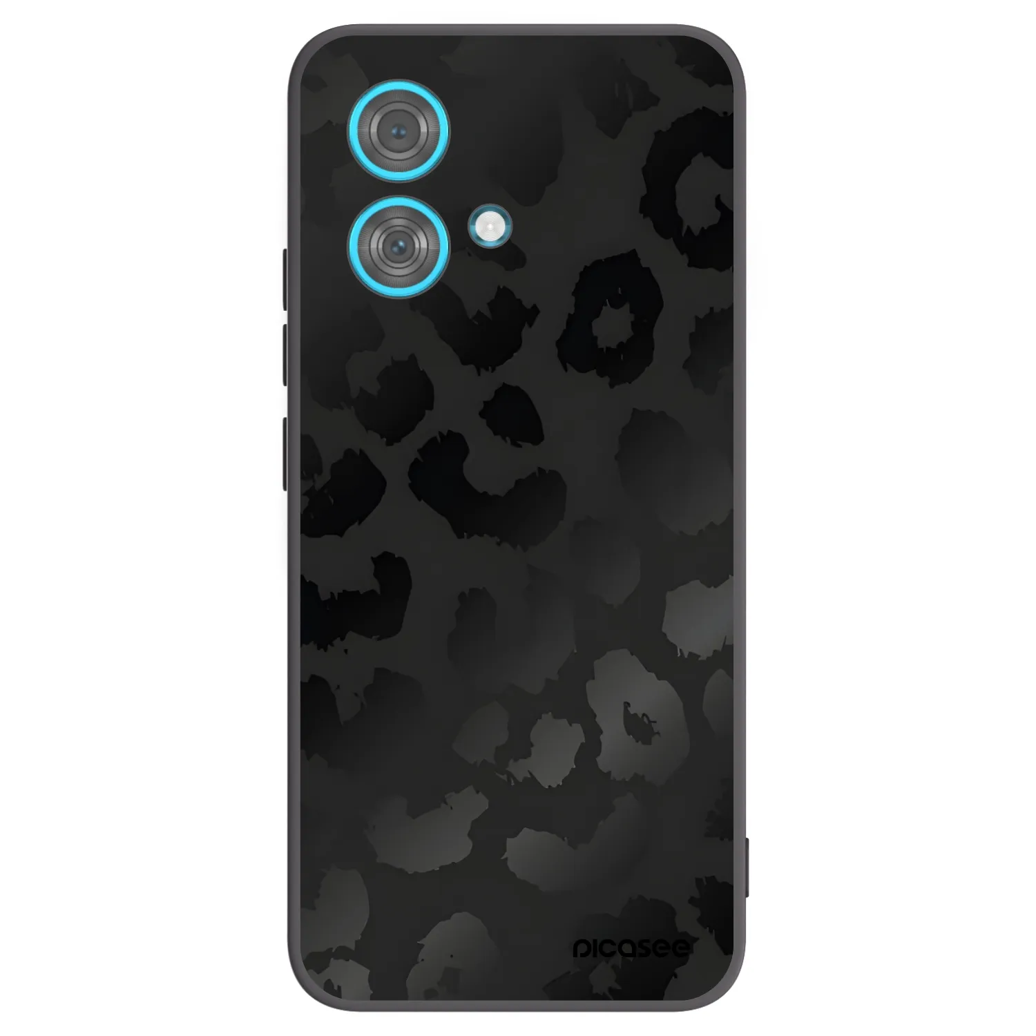 Picasee Μαύρη θήκη σιλικόνης για Motorola Edge 40 Neo - Midnight Leopard