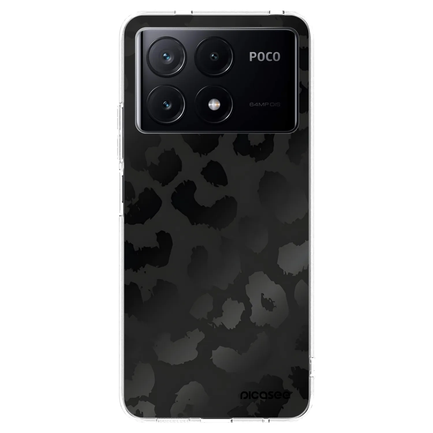 Picasee διαφανής θήκη σιλικόνης Xiaomi Poco X6 Pro - Midnight Leopard