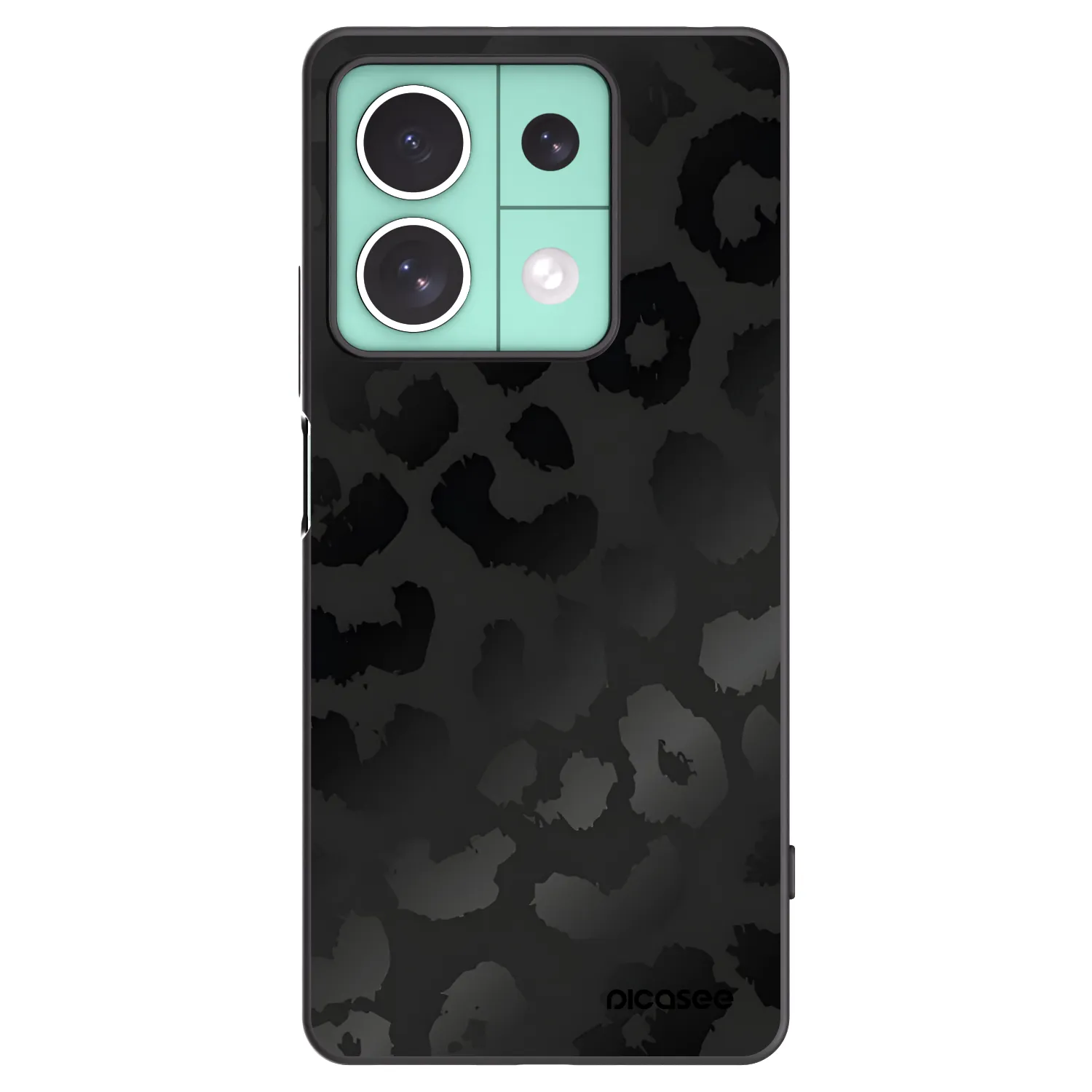 Picasee Μαύρη θήκη σιλικόνης για Xiaomi Redmi Note 13 5G - Midnight Leopard