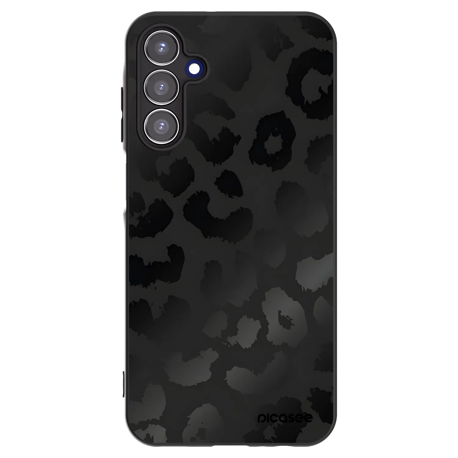 Picasee Μαύρη θήκη σιλικόνης για Samsung Galaxy A15 A156B 5G - Midnight Leopard