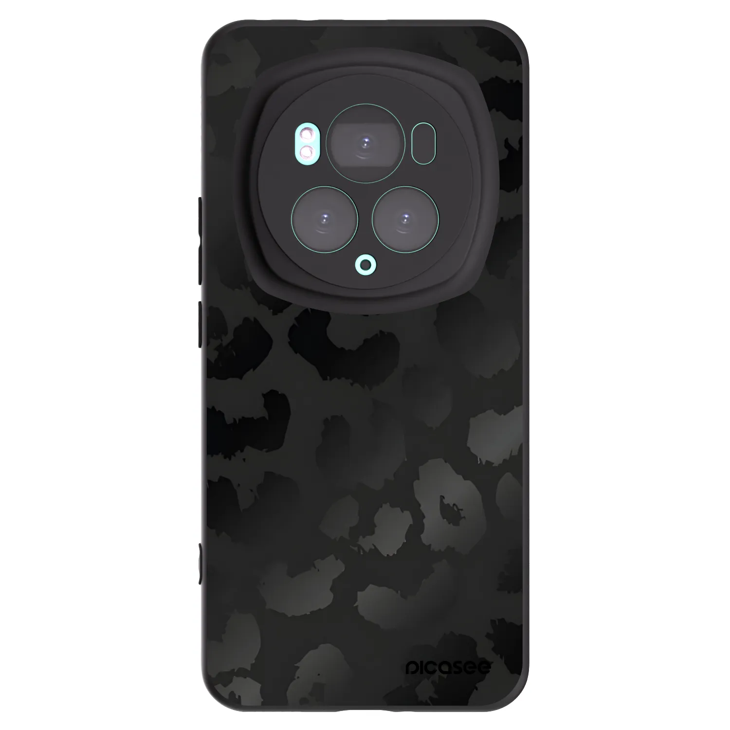 Picasee Μαύρη θήκη σιλικόνης για Honor Magic6 Pro - Midnight Leopard