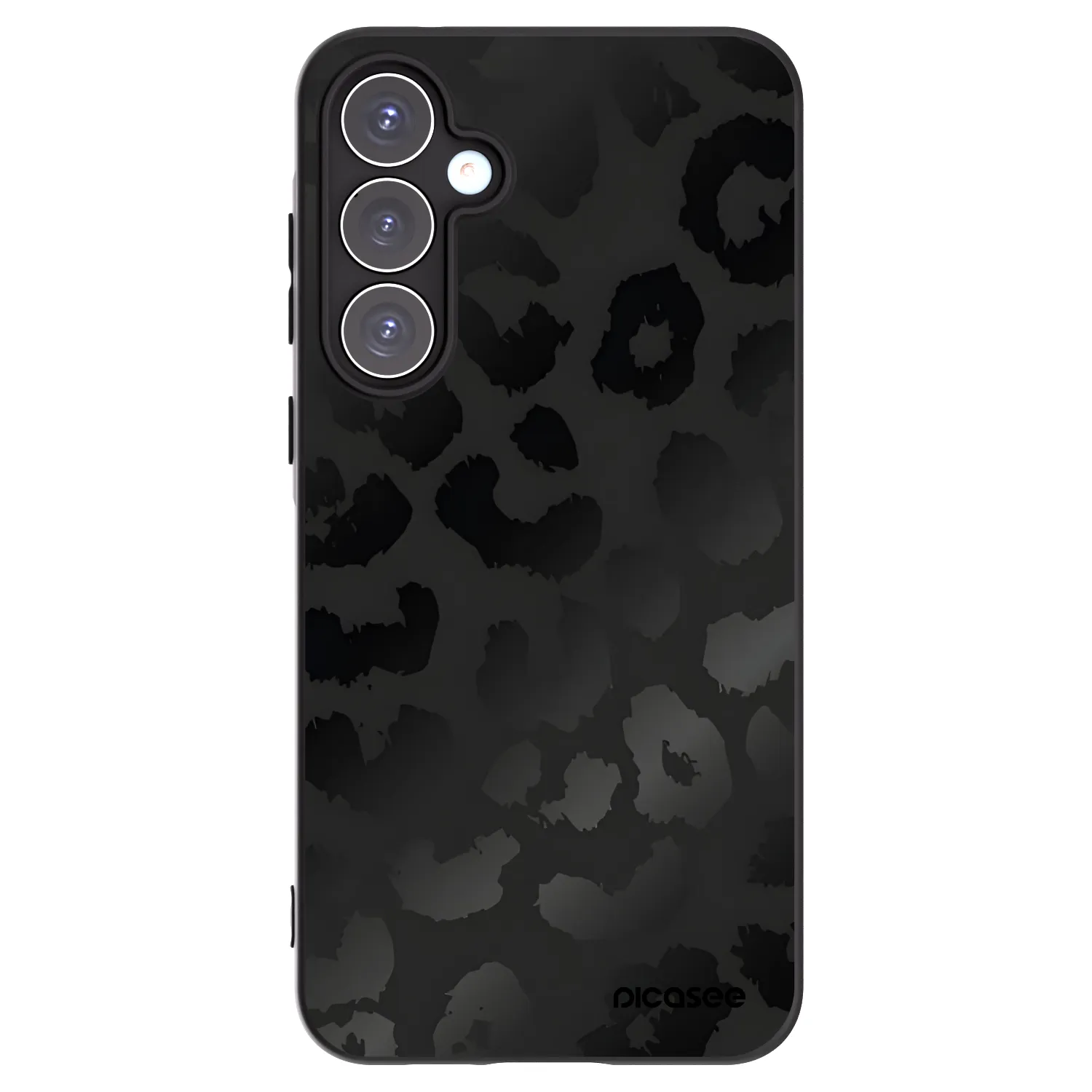 Picasee Μαύρη θήκη σιλικόνης για Samsung Galaxy A55 5G A556B - Midnight Leopard