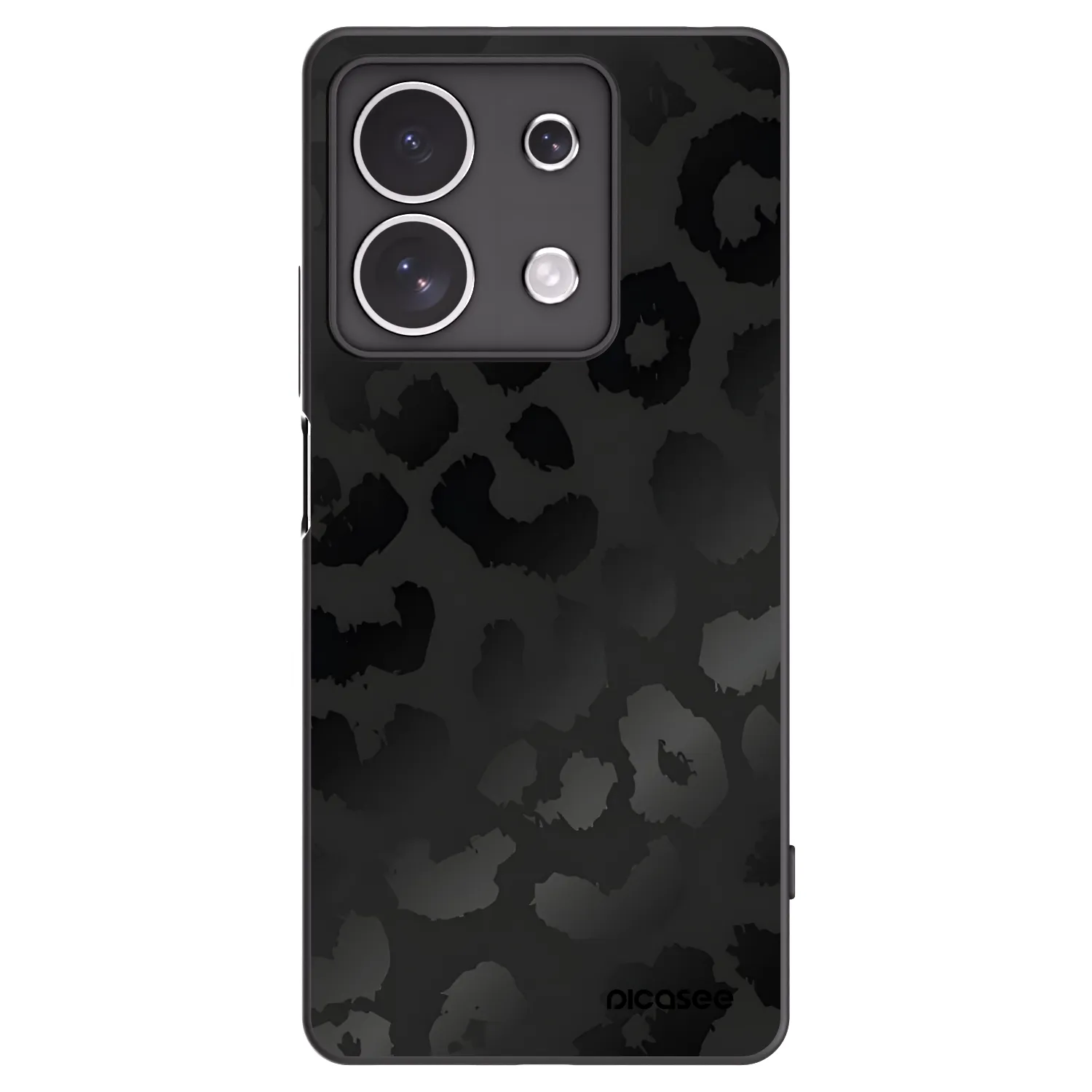 Picasee Μαύρη θήκη σιλικόνης για Xiaomi Redmi Note 13 4G - Midnight Leopard