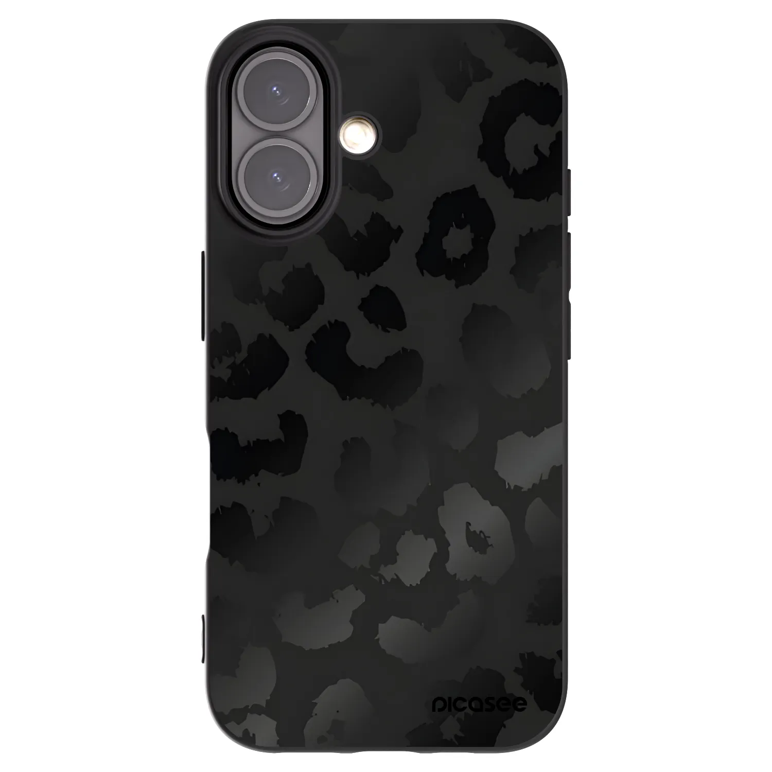 Picasee Μαύρη θήκη σιλικόνης για Apple iPhone 16 - Midnight Leopard