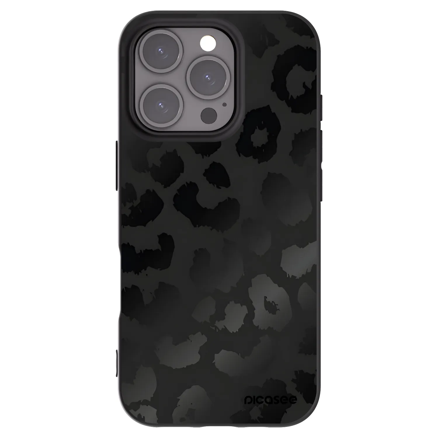 Picasee Μαύρη θήκη σιλικόνης για Apple iPhone 16 Pro - Midnight Leopard
