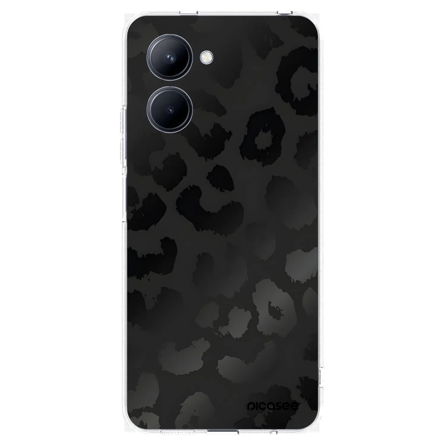 Picasee διαφανής θήκη σιλικόνης Realme C33 (2023) - Midnight Leopard