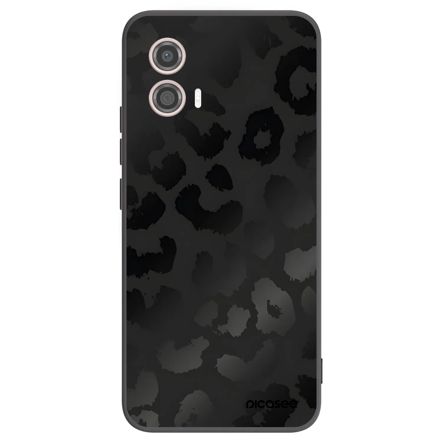 Picasee Μαύρη θήκη σιλικόνης για Motorola Moto G53 5G - Midnight Leopard