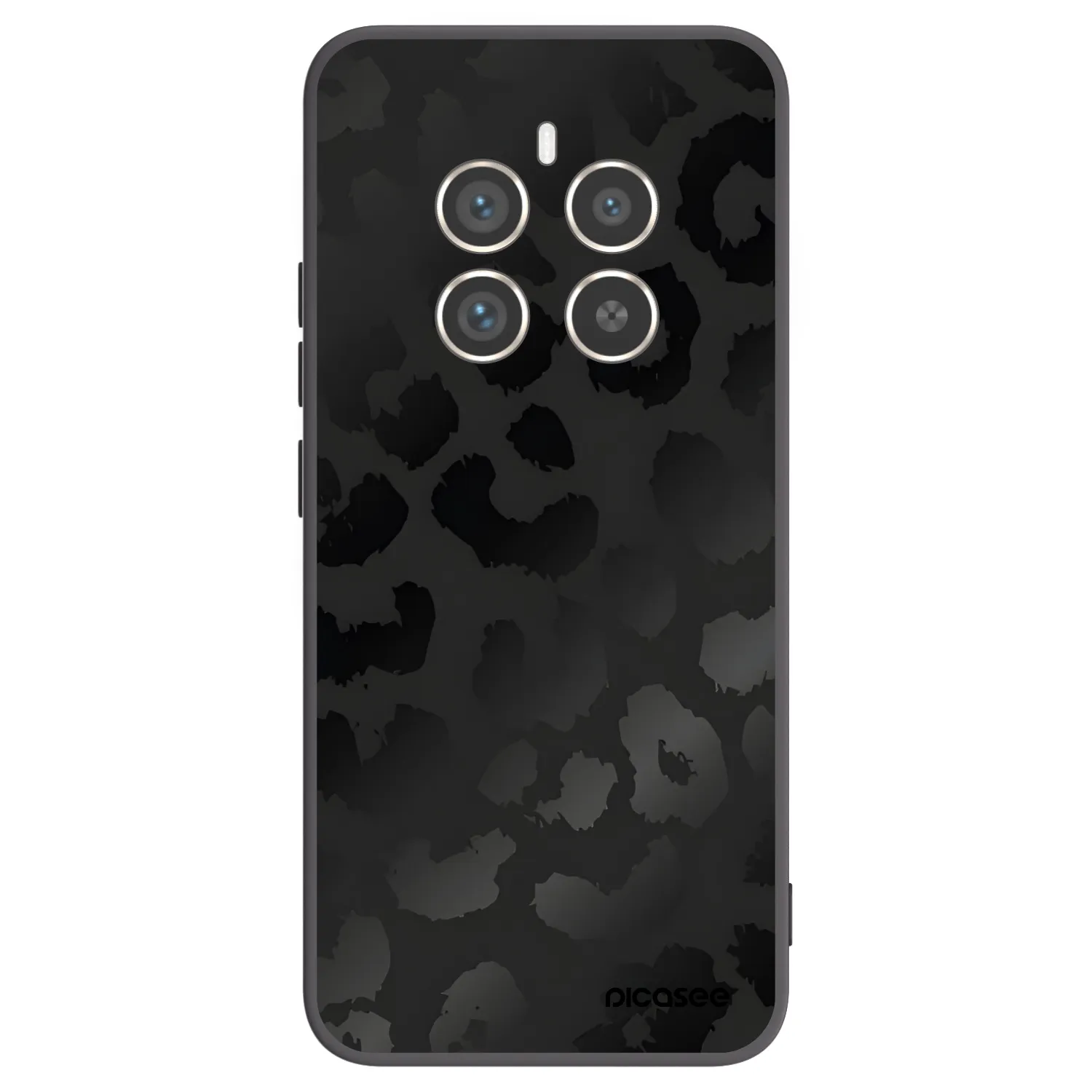 Picasee Μαύρη θήκη σιλικόνης για Realme 12 Pro 5G - Midnight Leopard
