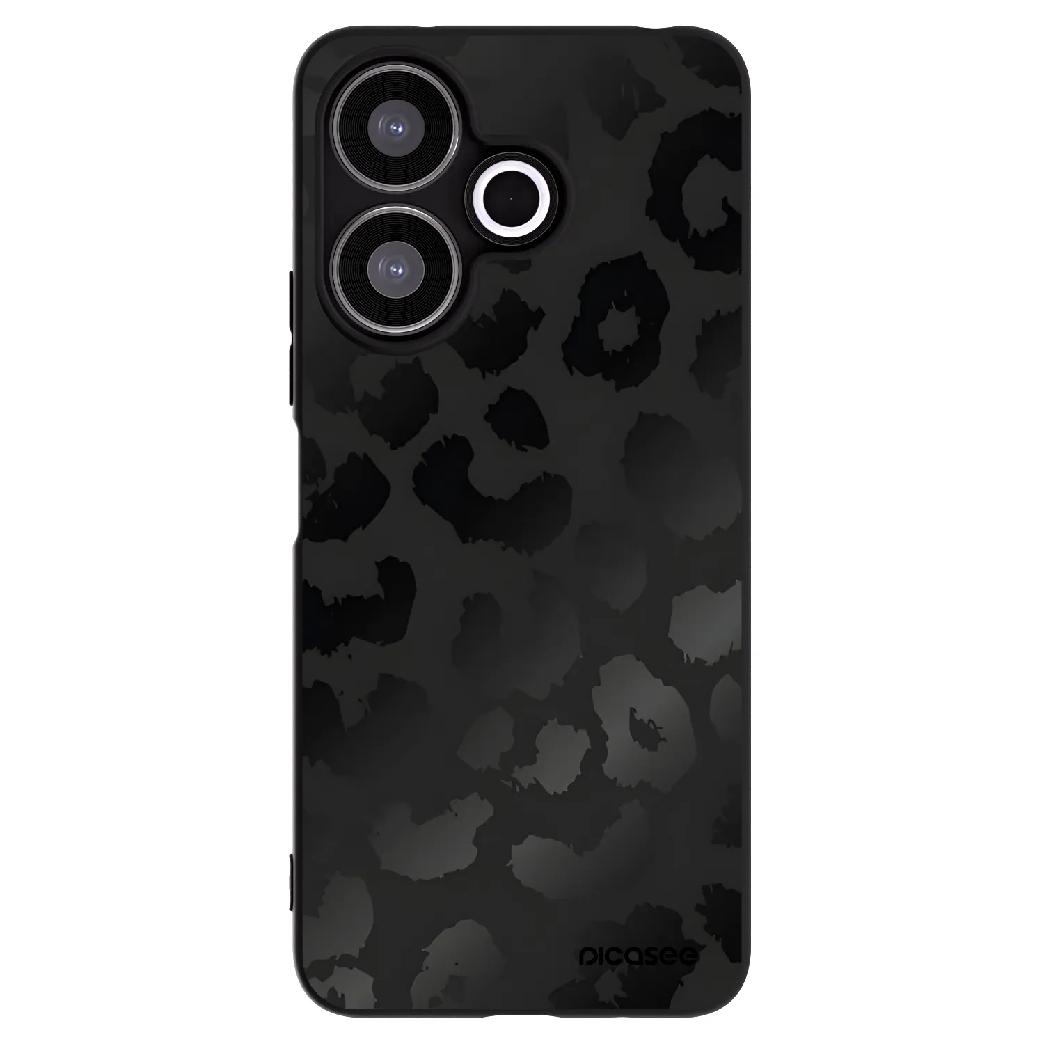 Picasee Μαύρη θήκη σιλικόνης για Xiaomi Redmi 13 4G - Midnight Leopard