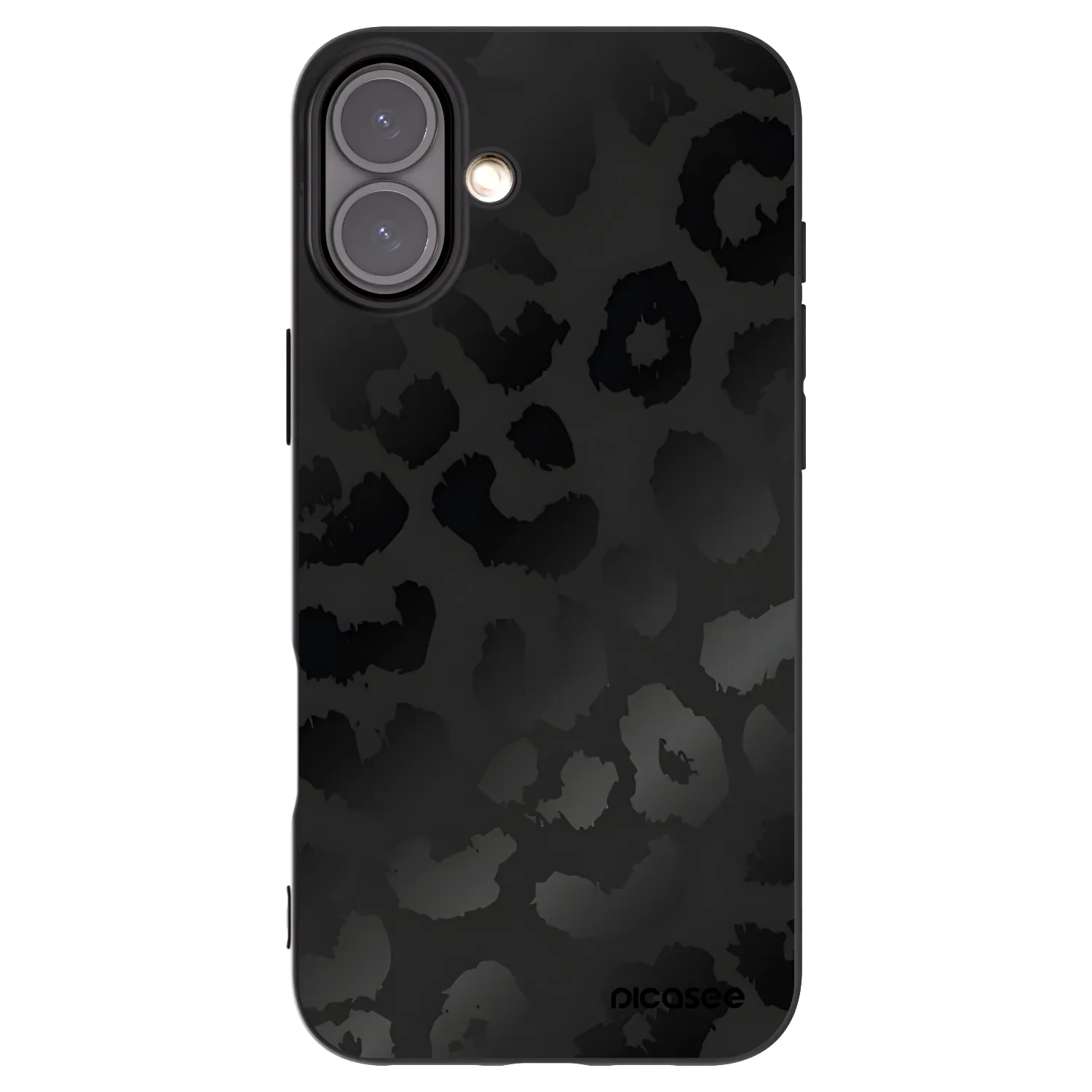 Picasee Μαύρη θήκη σιλικόνης για Apple iPhone 16 Plus - Midnight Leopard