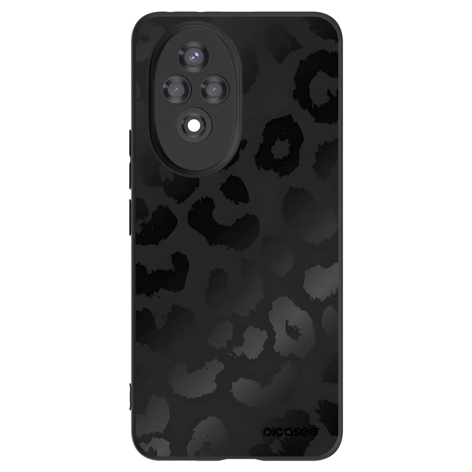 Picasee Μαύρη θήκη σιλικόνης για Honor 200 5G - Midnight Leopard