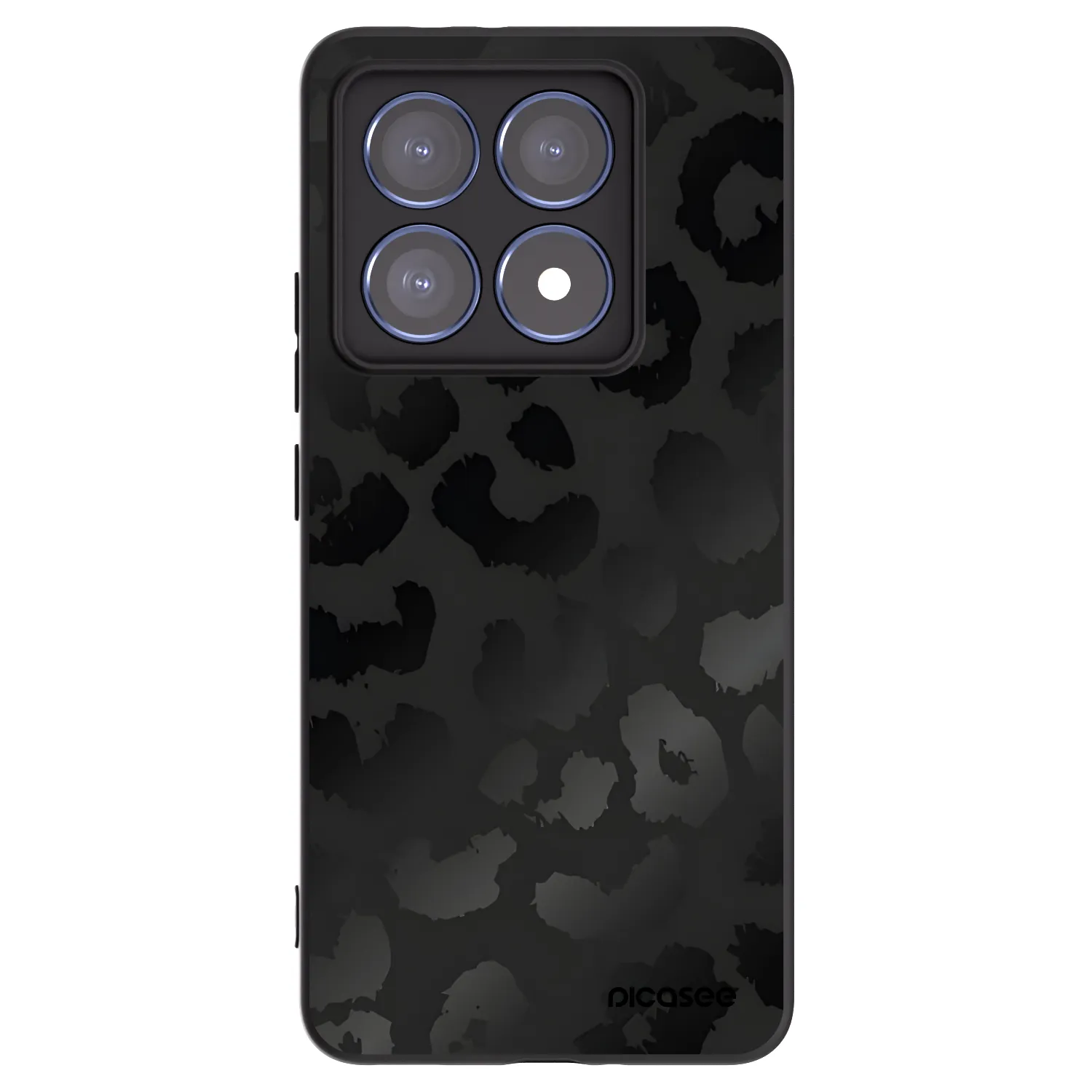 Picasee Μαύρη θήκη σιλικόνης για Xiaomi 14T Pro - Midnight Leopard