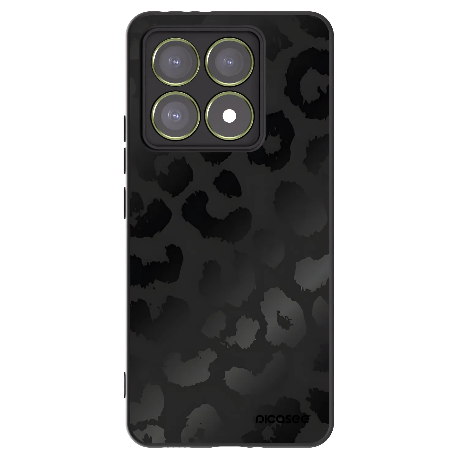 Picasee Μαύρη θήκη σιλικόνης για Xiaomi 14T - Midnight Leopard