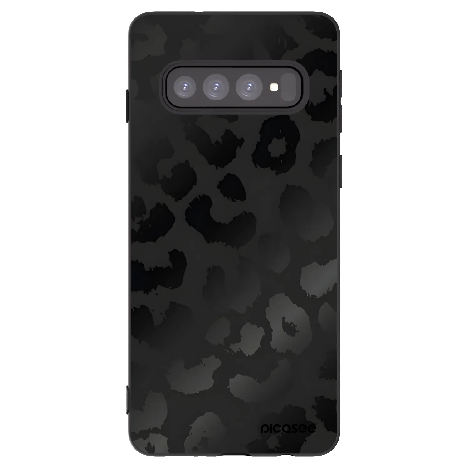 Picasee Μαύρη θήκη σιλικόνης για Samsung Galaxy S10 G973 - Midnight Leopard