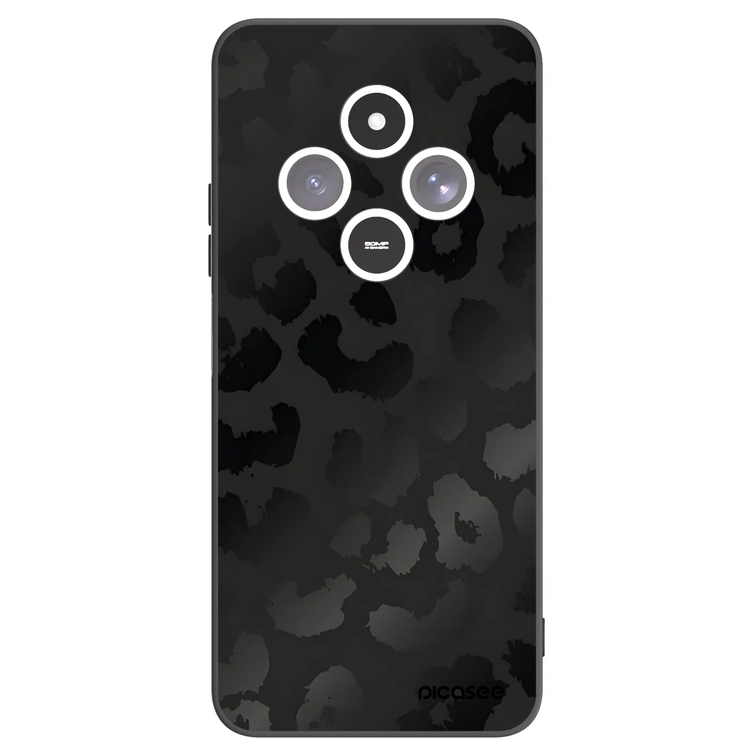 Picasee Μαύρη θήκη σιλικόνης για Xiaomi Redmi 14C - Midnight Leopard
