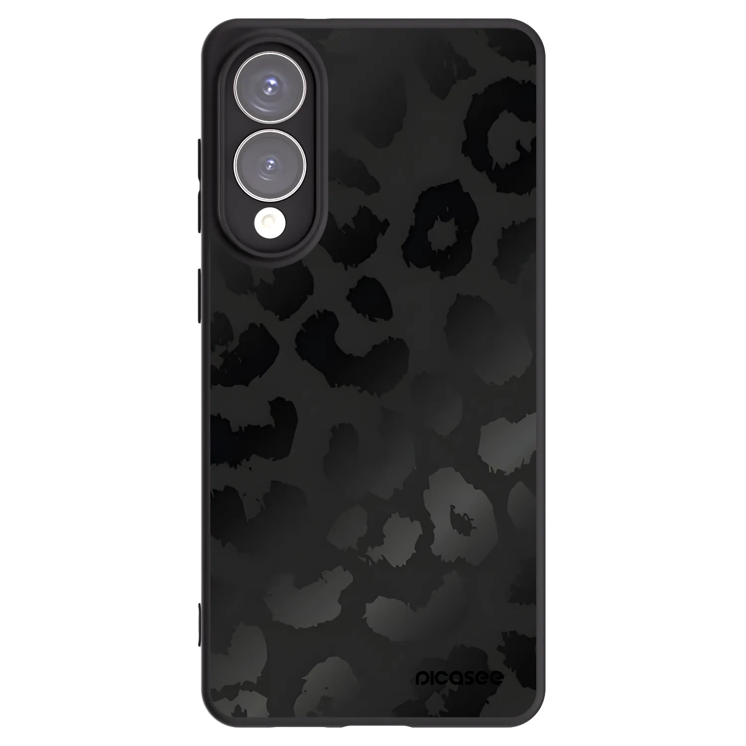 Picasee Μαύρη θήκη σιλικόνης για Samsung Galaxy S25 Edge 5G - Midnight Leopard