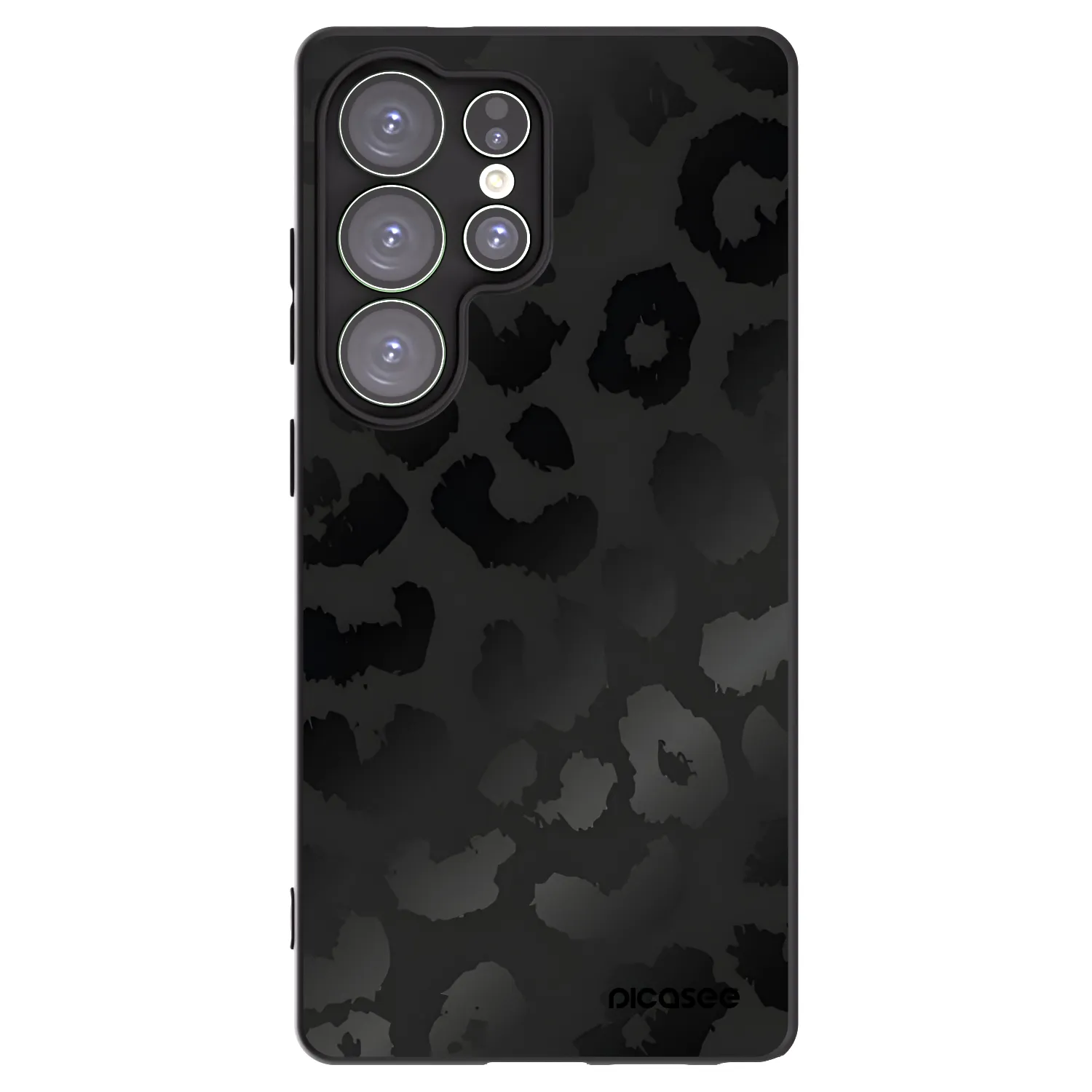 Picasee Μαύρη θήκη σιλικόνης για Samsung Galaxy S25 Ultra 5G - Midnight Leopard