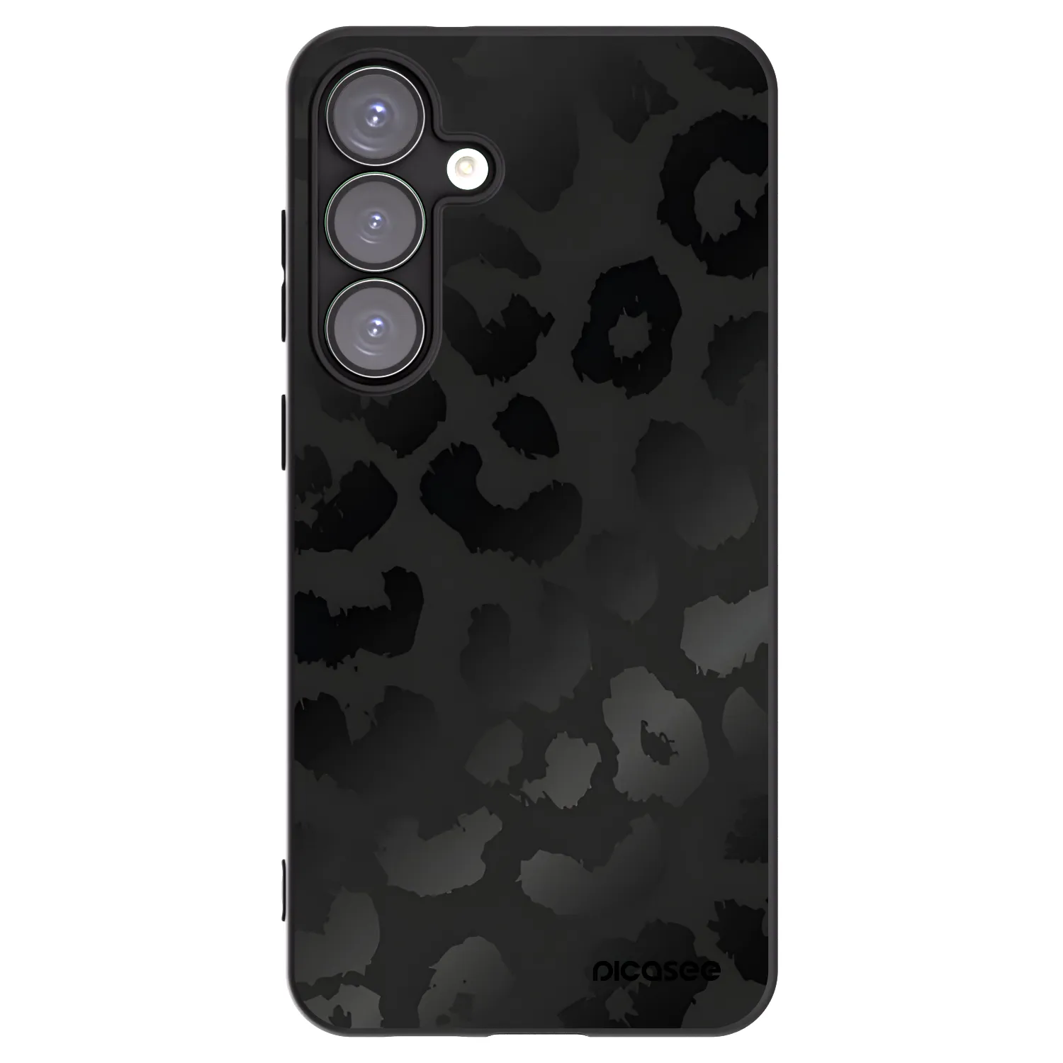 Picasee Μαύρη θήκη σιλικόνης για Samsung Galaxy S25+ 5G - Midnight Leopard