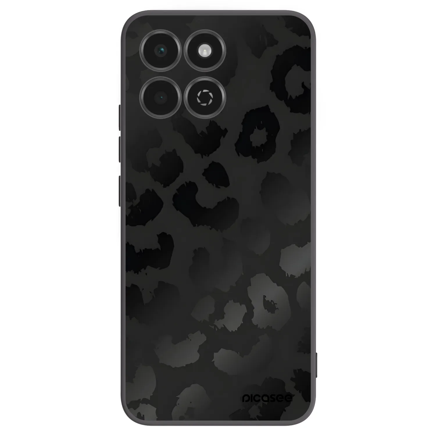 Picasee Μαύρη θήκη σιλικόνης για Honor 200 Smart 5G - Midnight Leopard