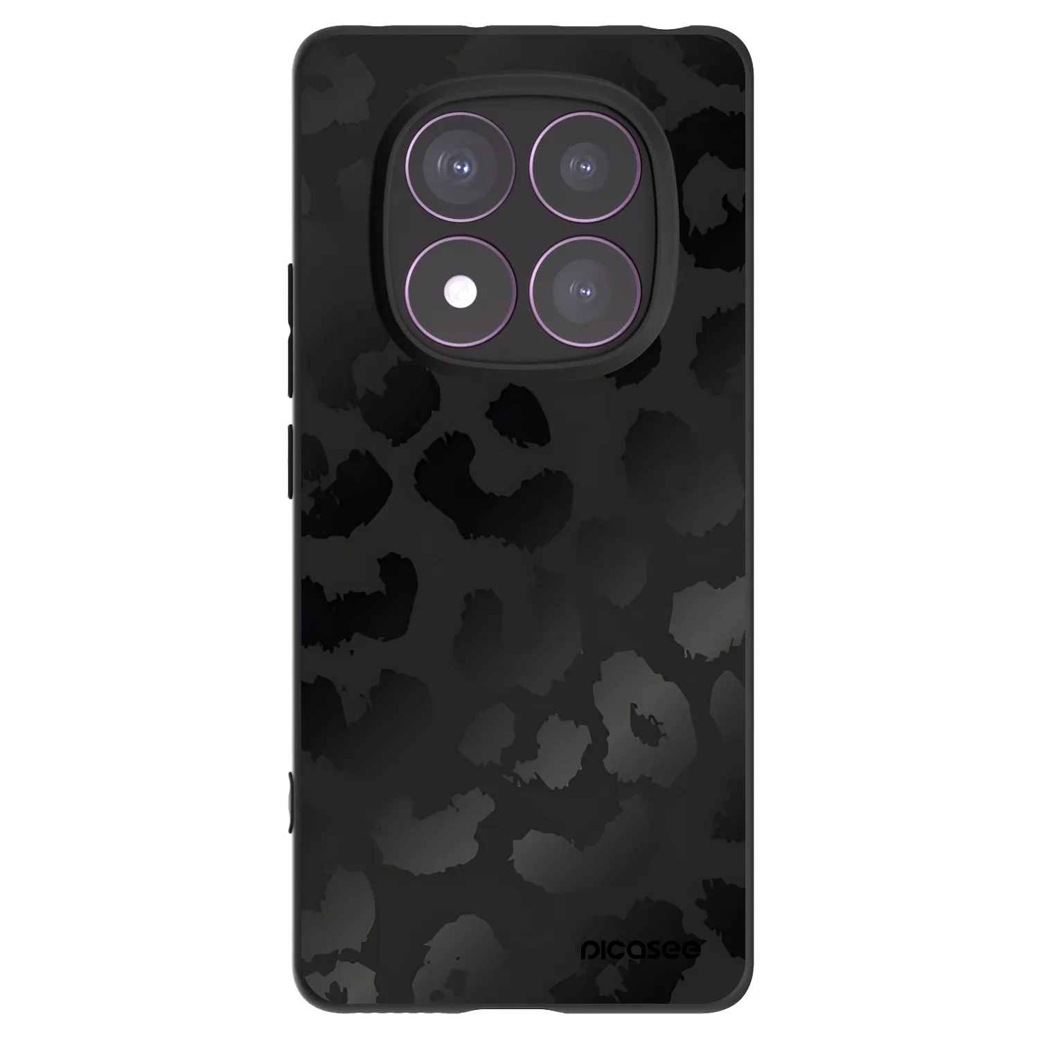 Picasee Μαύρη θήκη σιλικόνης για Xiaomi Redmi Note 14 Pro 4G - Midnight Leopard