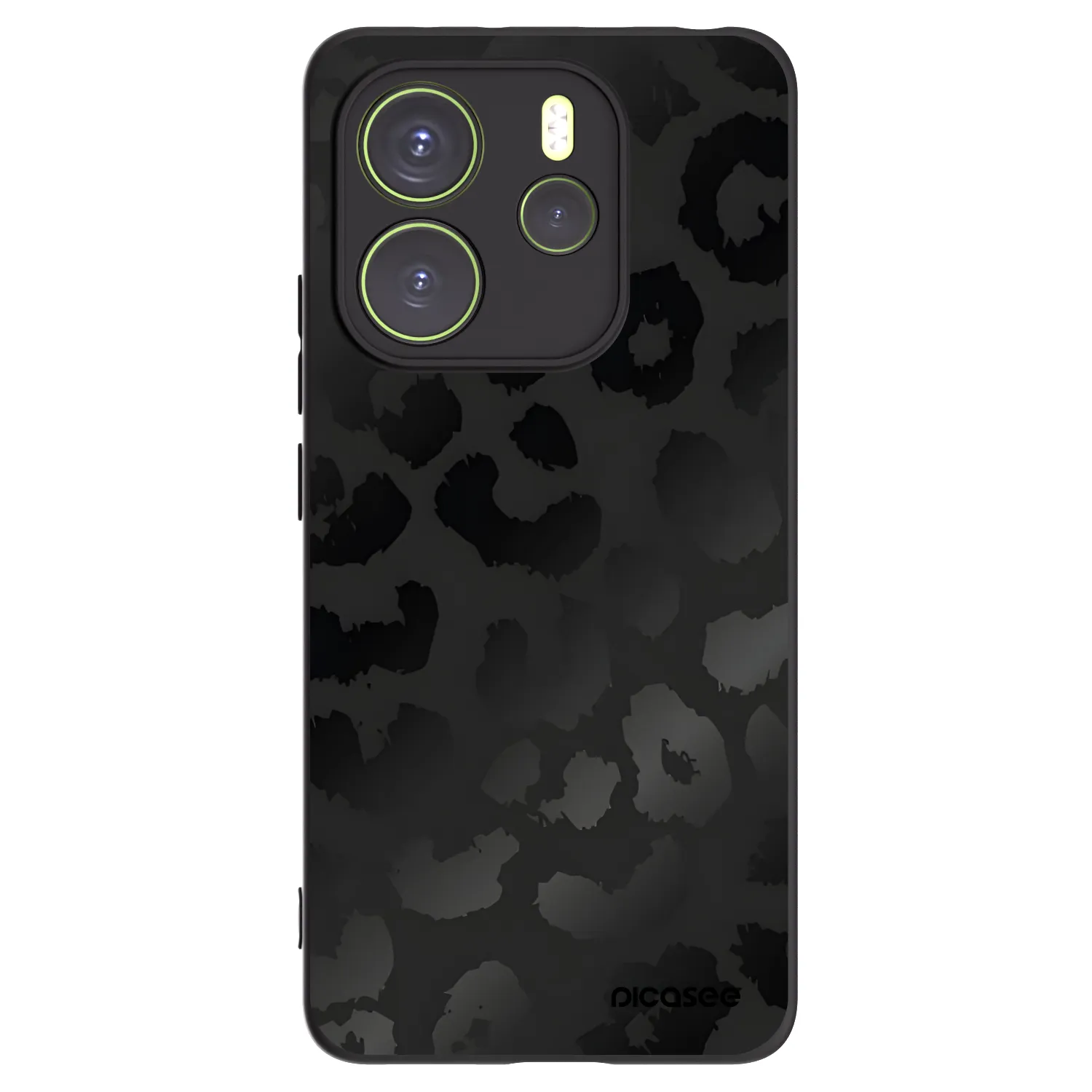 Picasee Μαύρη θήκη σιλικόνης για Xiaomi Redmi Note 14 4G - Midnight Leopard