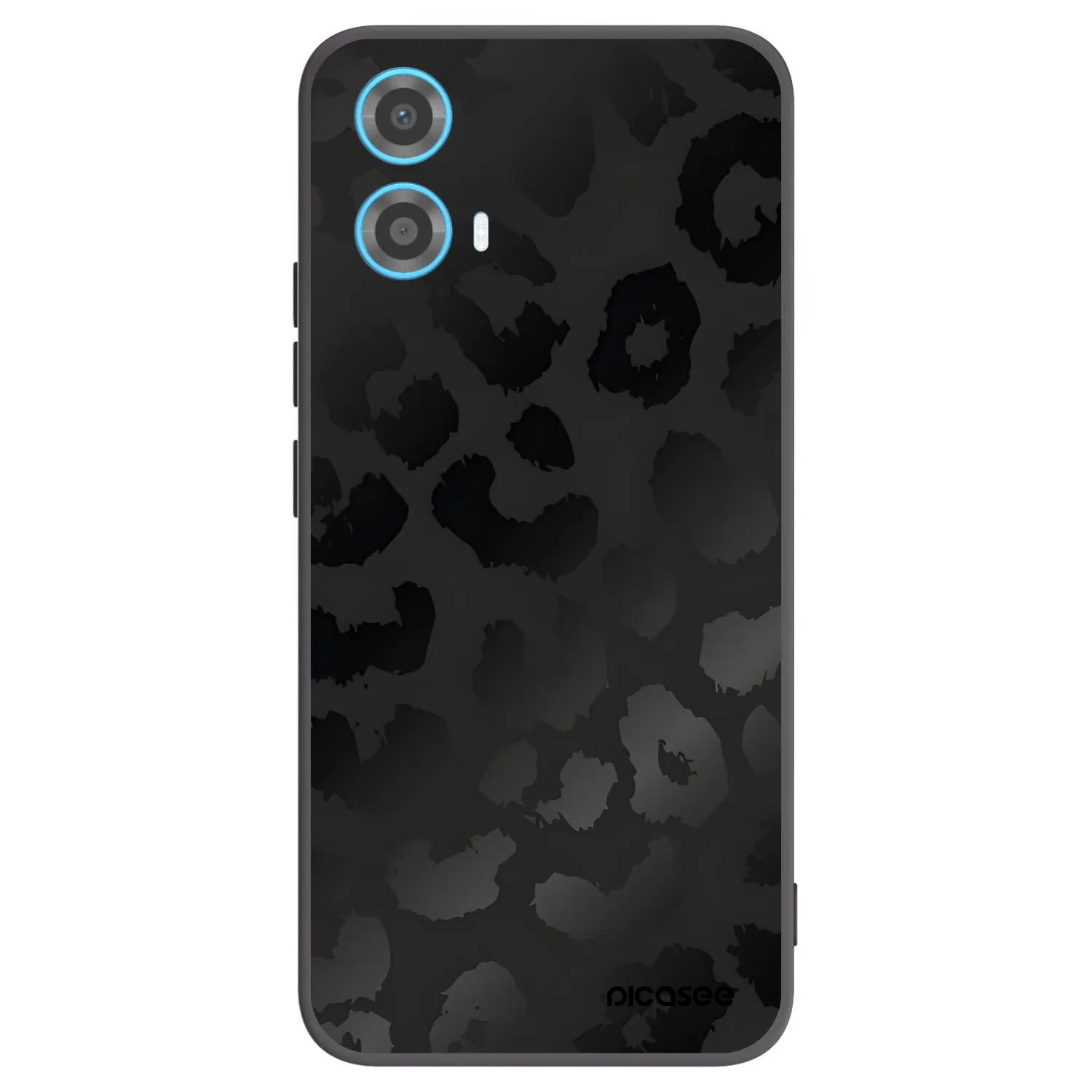 Picasee Μαύρη θήκη σιλικόνης για Motorola Moto G34 5G - Midnight Leopard