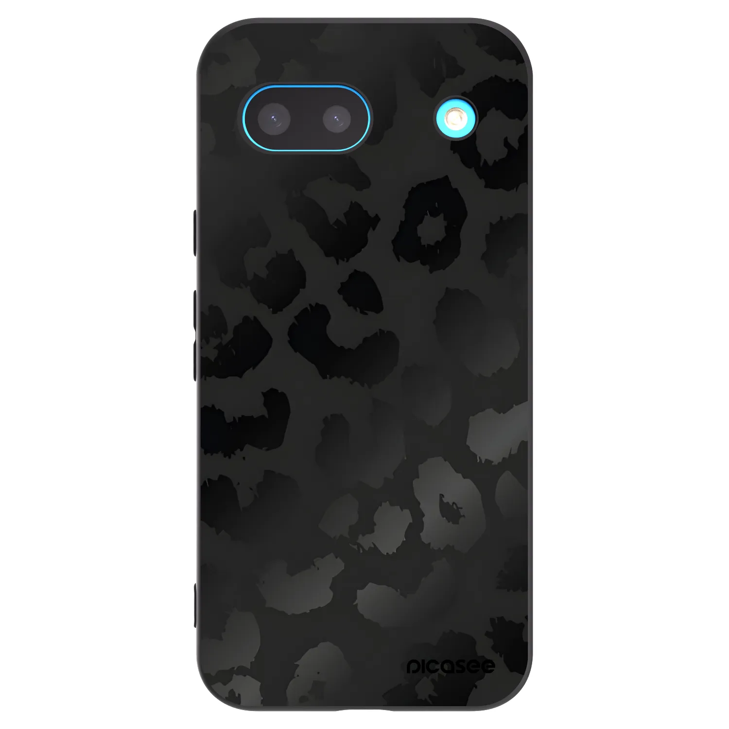 Picasee Μαύρη θήκη σιλικόνης για Google Pixel 8 - Midnight Leopard