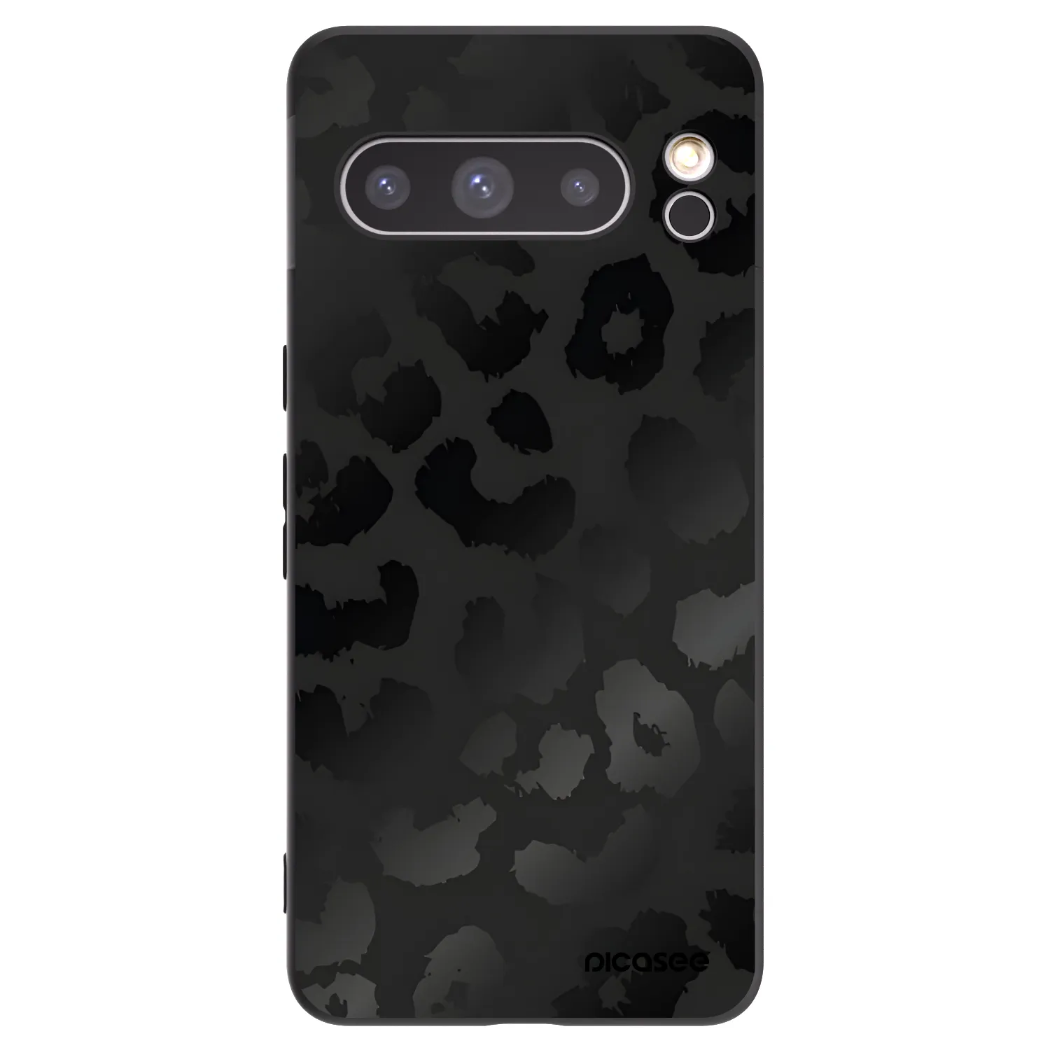 Picasee Μαύρη θήκη σιλικόνης για Google Pixel 8 Pro - Midnight Leopard