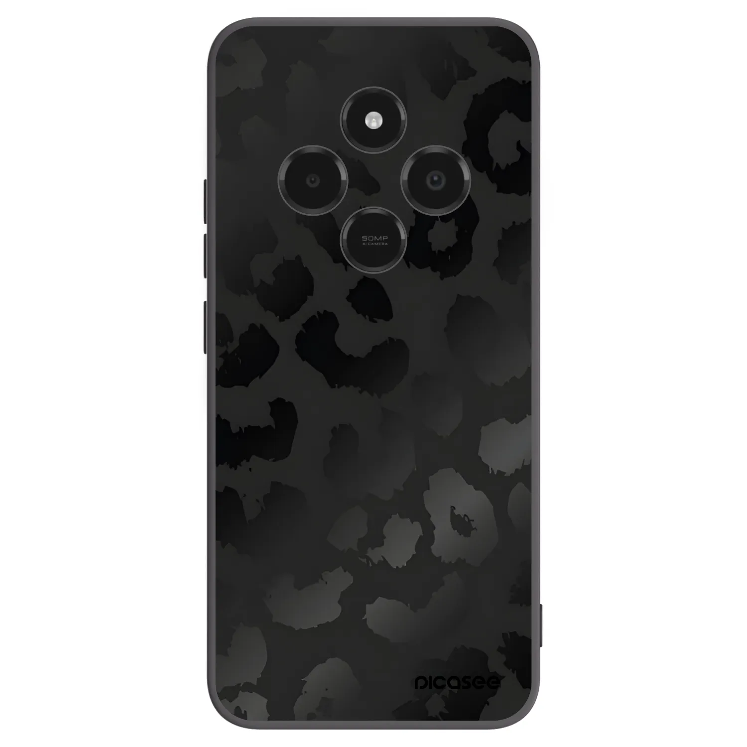 Picasee Μαύρη θήκη σιλικόνης για Xiaomi Poco C75 - Midnight Leopard