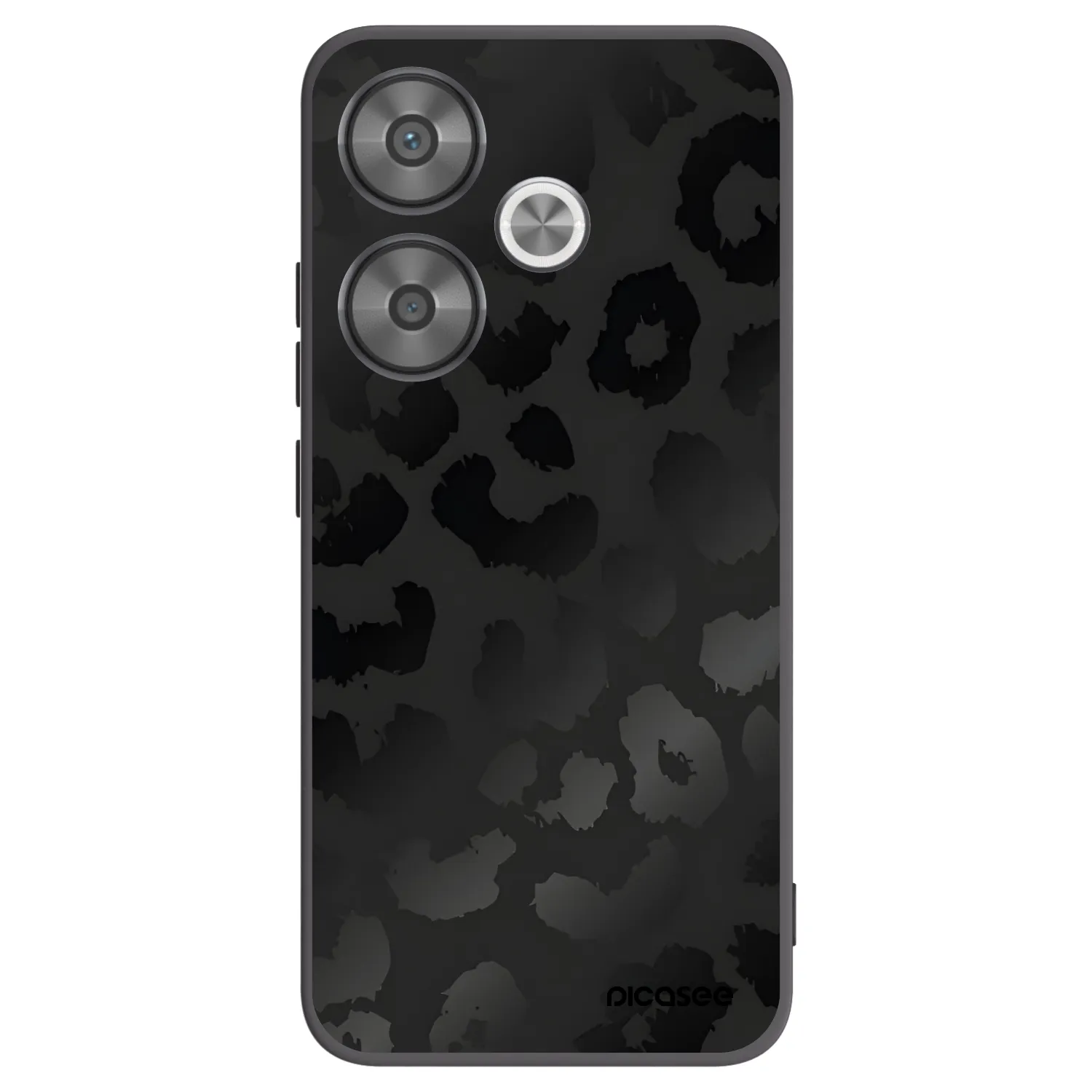Picasee Μαύρη θήκη σιλικόνης για Xiaomi Poco F6 - Midnight Leopard