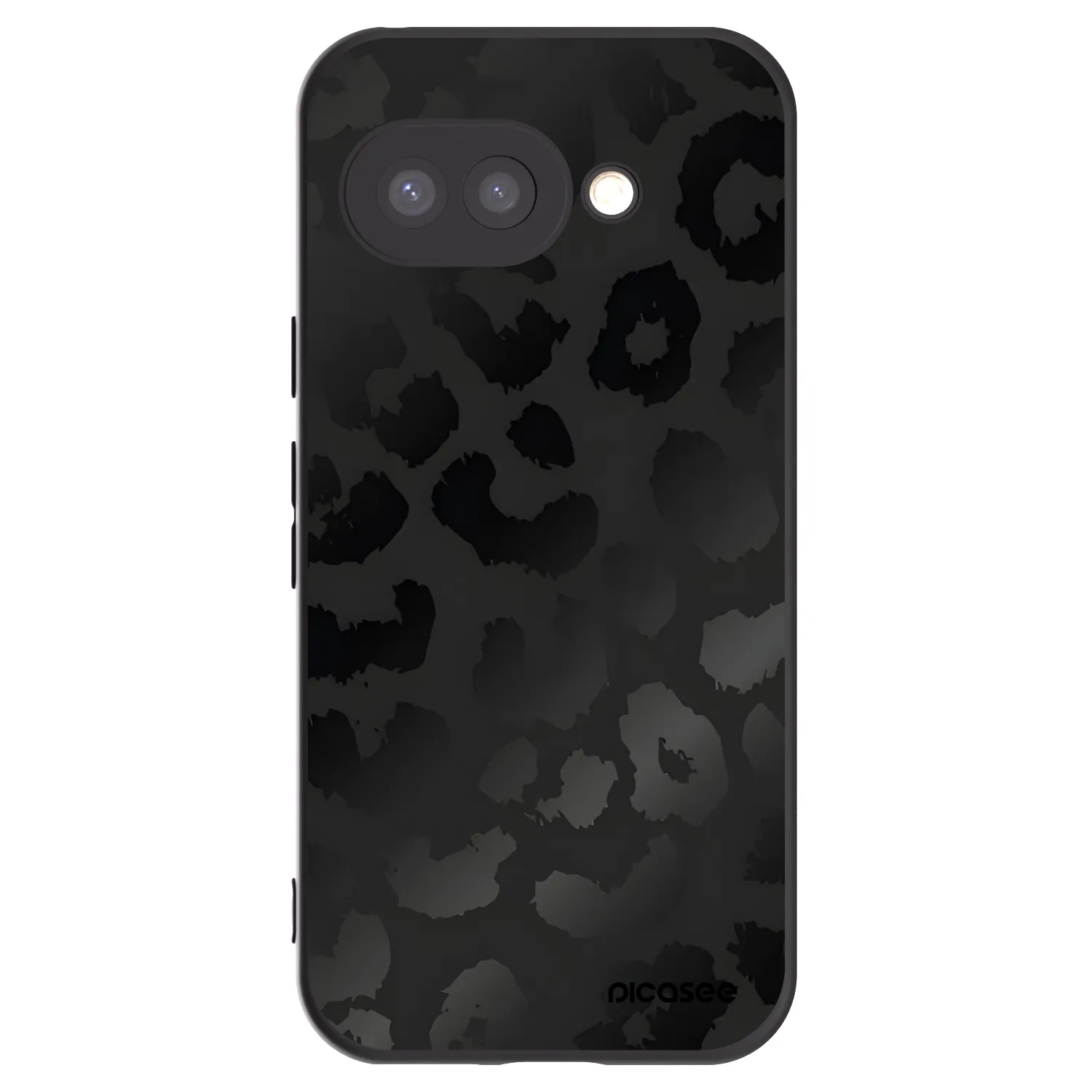 Picasee Μαύρη θήκη σιλικόνης για Google Pixel 9a - Midnight Leopard